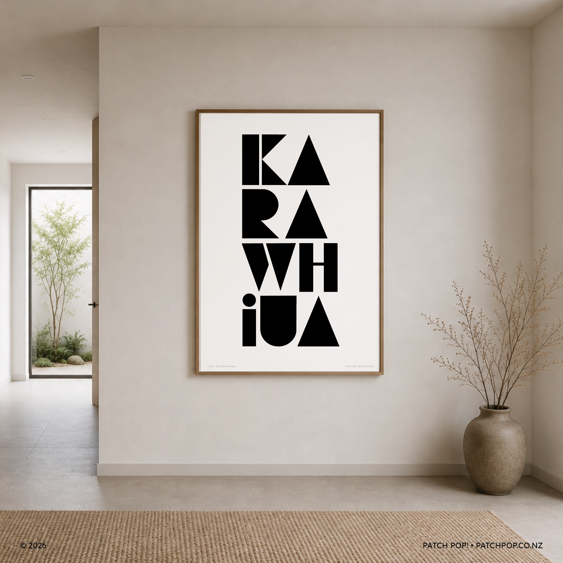Karawhiua - kiwaha Patch pop Poster