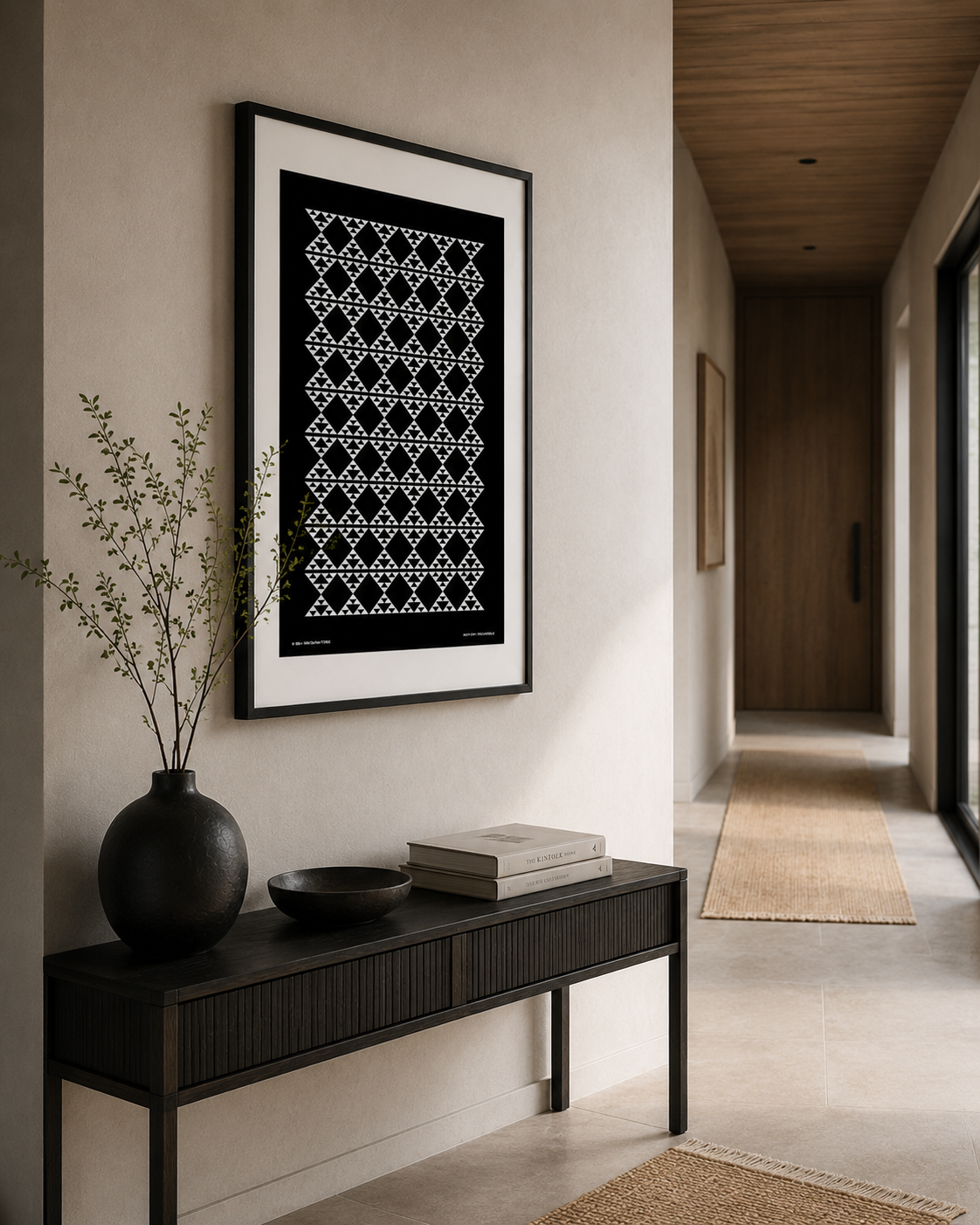 black and white Māori design