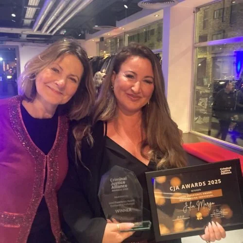 Julia Margo of Fair Hearing wins at Criminal Justice Alliance Awards