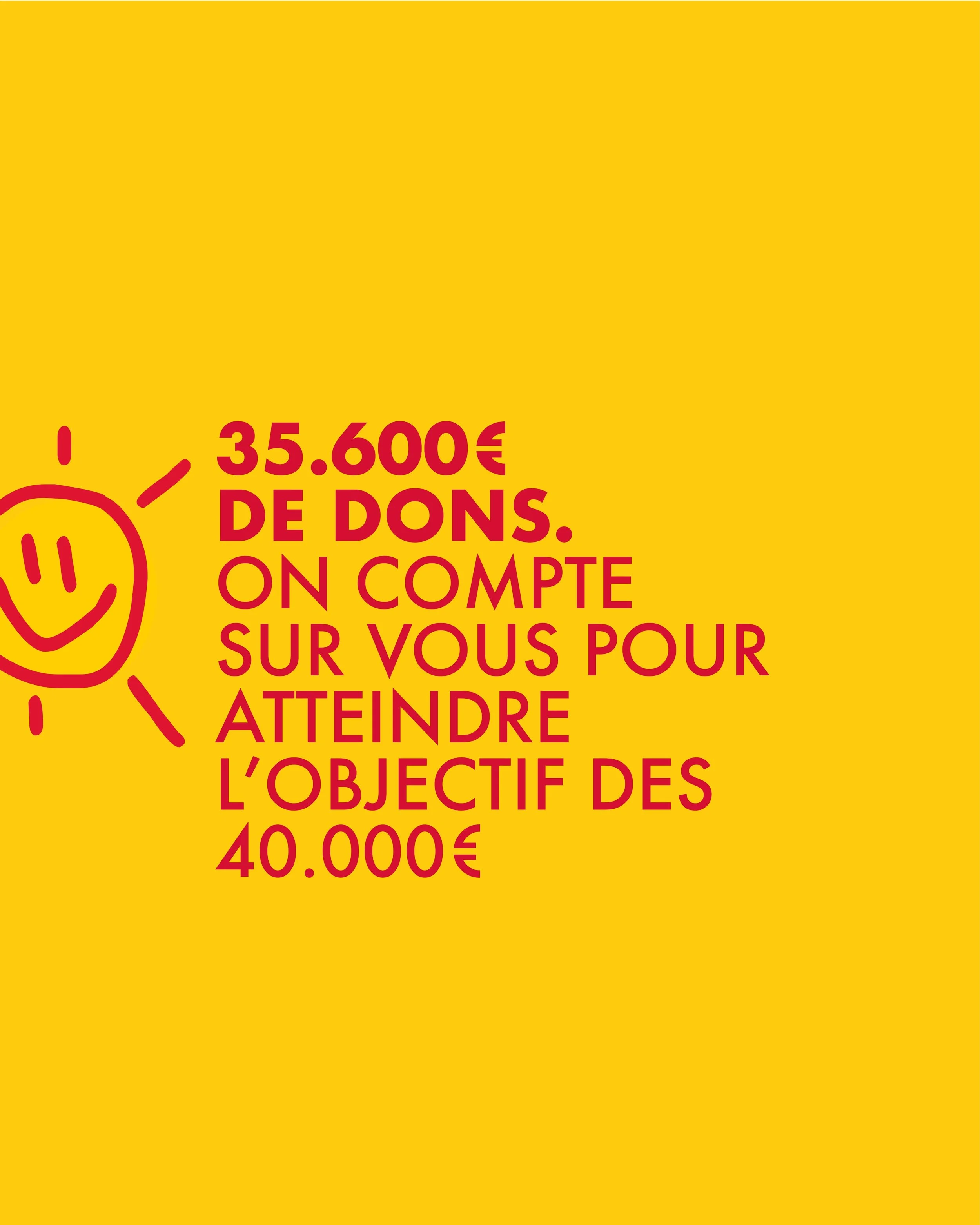 35.600 &euro;collect&eacute;s sur un objectif de 40 000 &euro; 

Gr&acirc;ce &agrave; votre mobilisation, le D&eacute;fi des 1000 va bient&ocirc;t atteindre son objectif.
 Ces dons nous permettent de financer l&rsquo;ann&eacute;e 2026 ainsi que les f