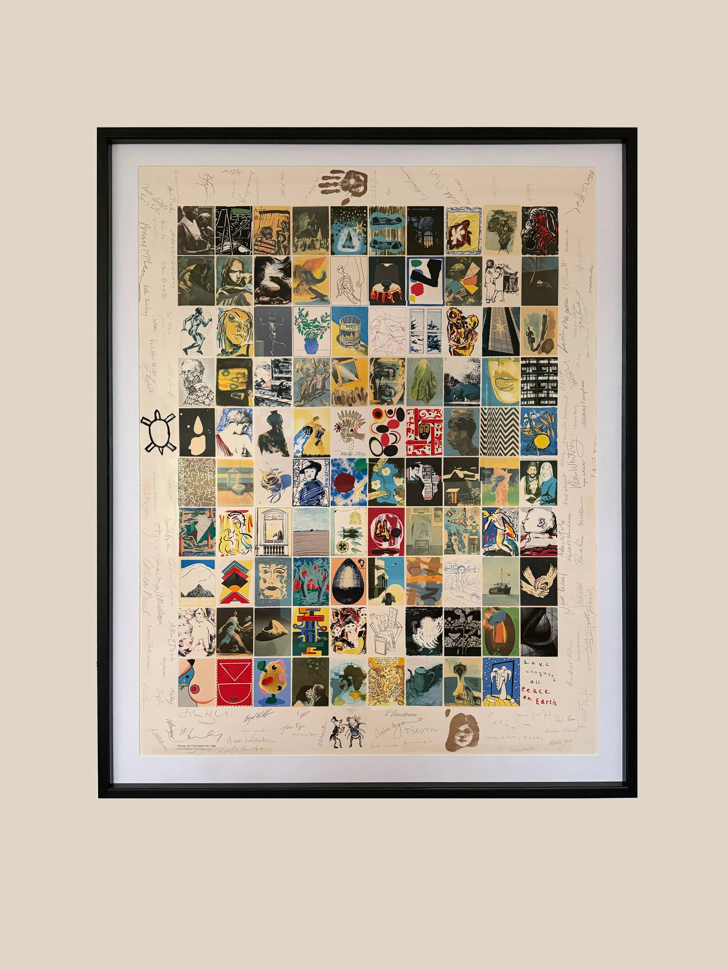 Visual Aid for Band Aid, 1985