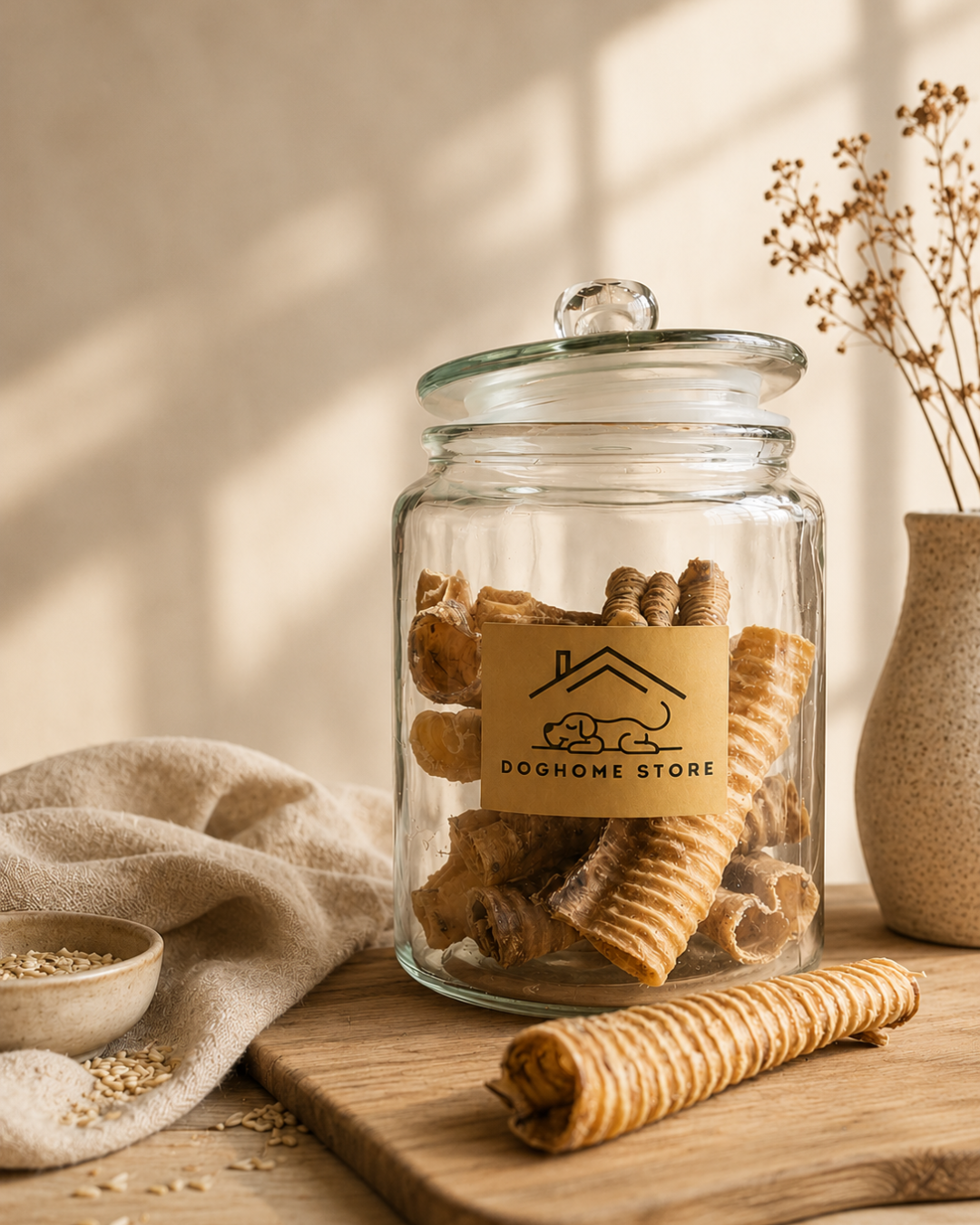 Natural Dog Treats – Buffalo Trachea