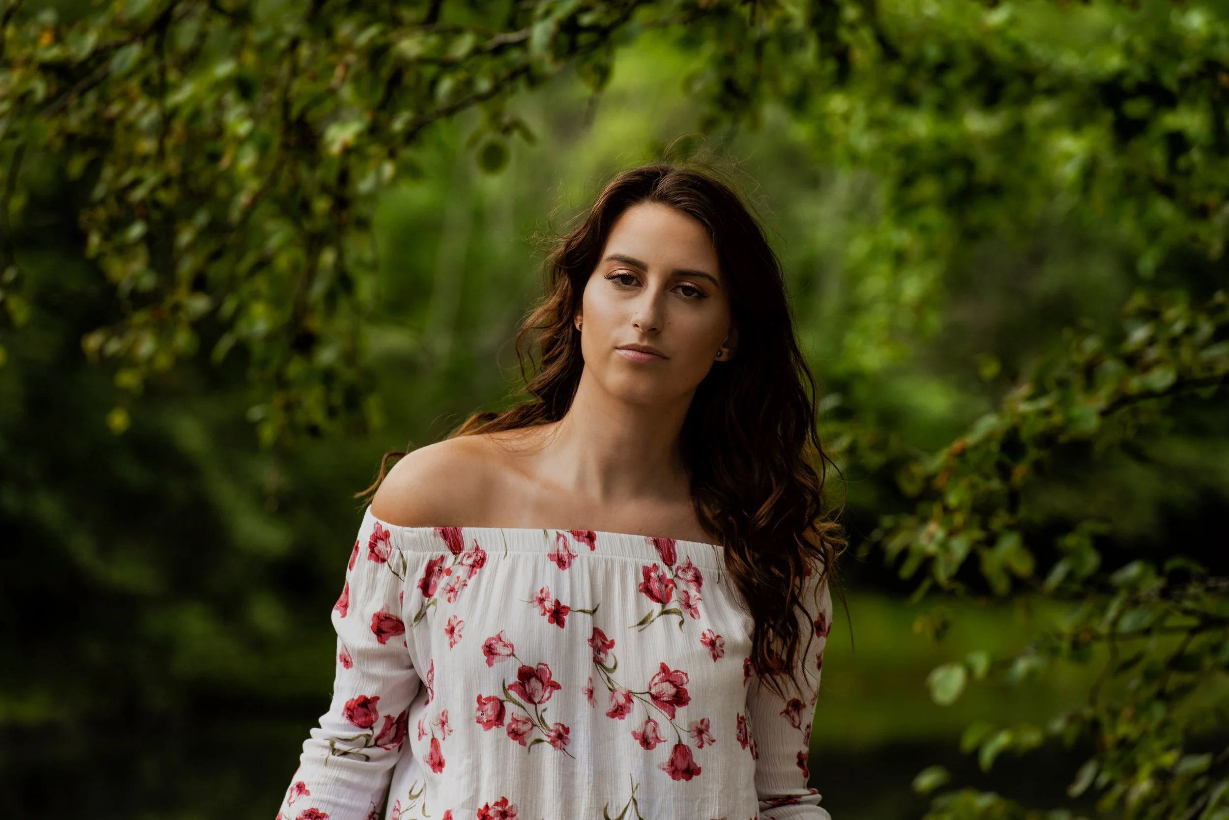 Senior Portrait Lincoln Woods Natural Scene and Light