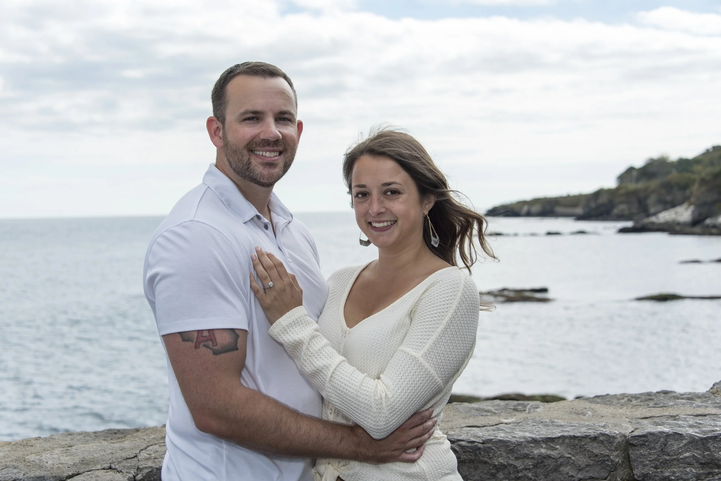 Surprise Engagement Proposal, Cliff Walk at 40 Steps, Newport