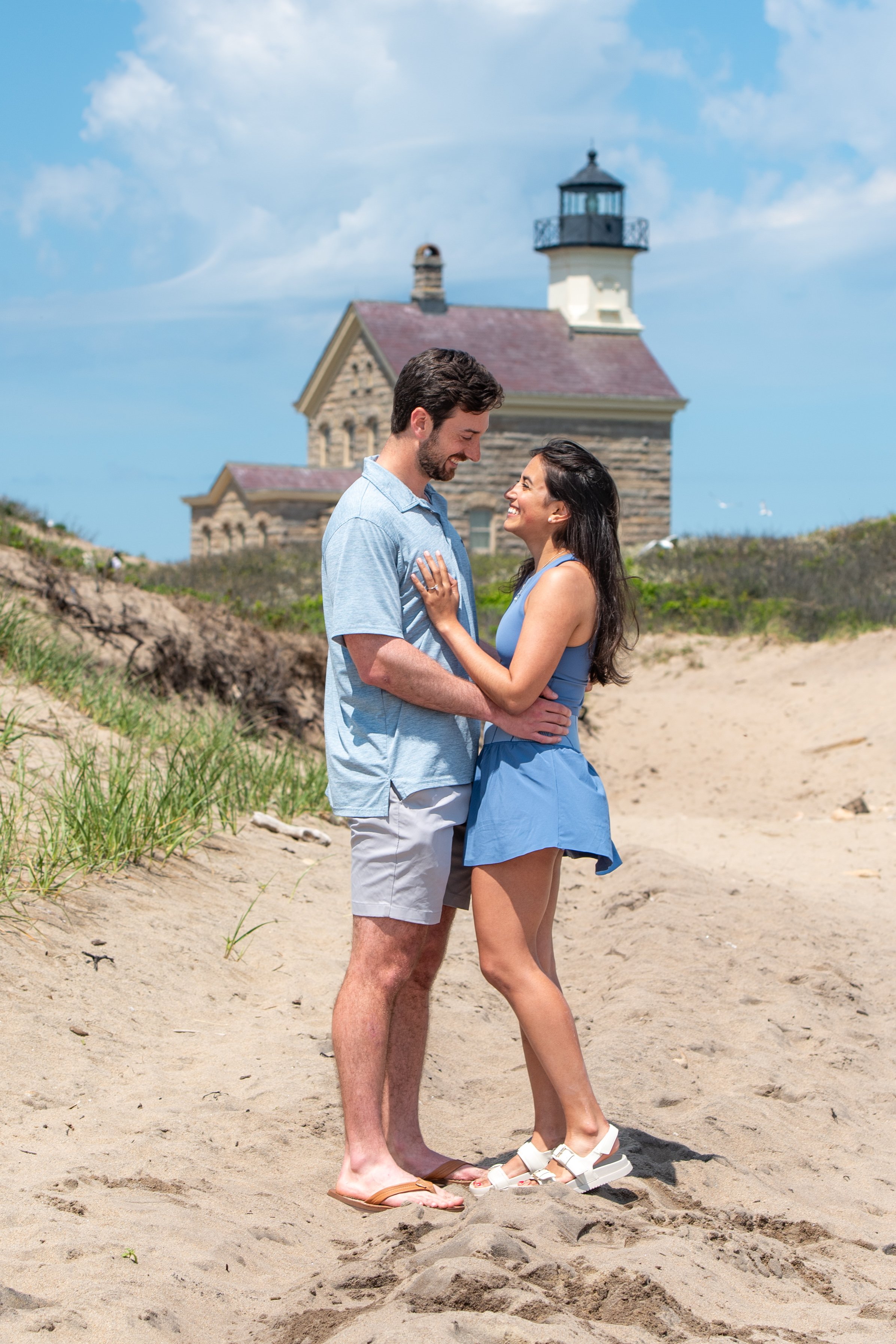 Surprise Engagement Proposal, North Light, Block Island