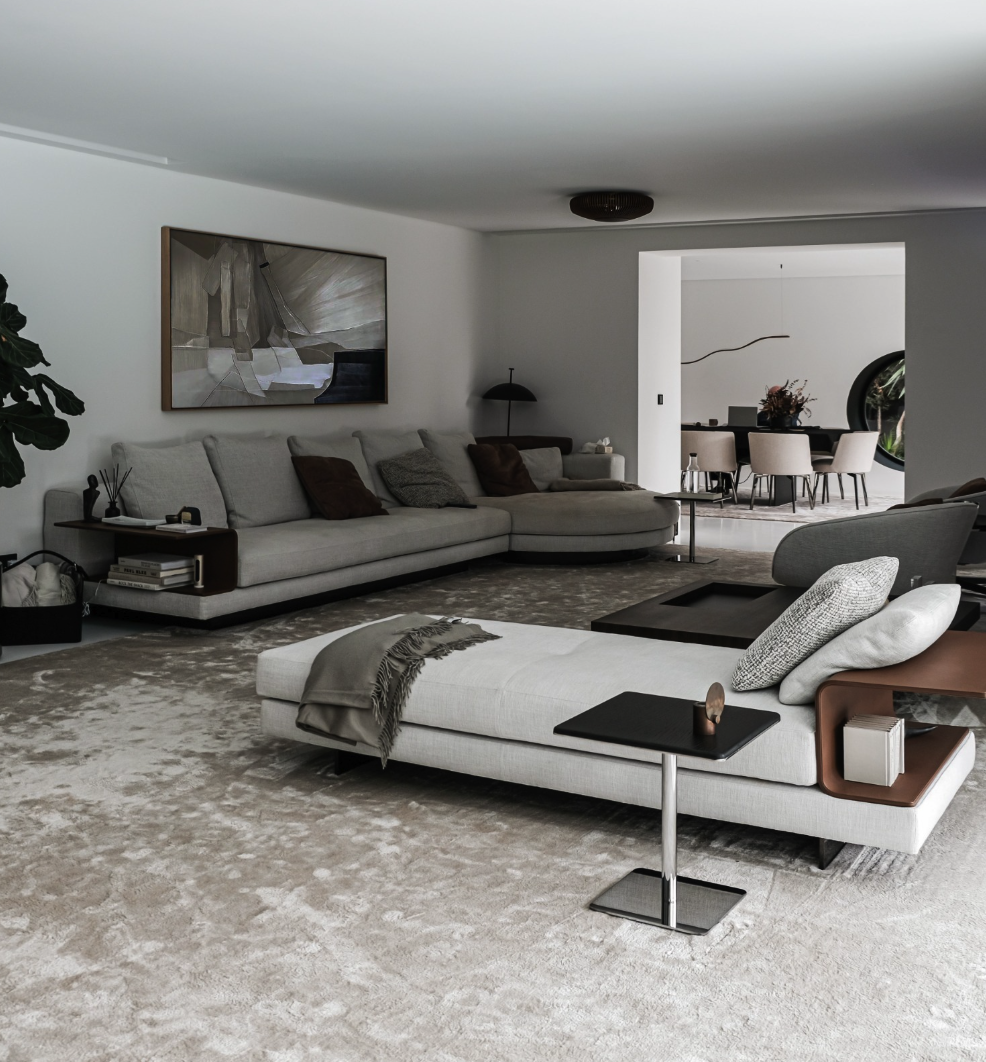 Luxury boutique retreat interior in Portugal, showing elegant guest suite design by WING Interior Solutions for the hospitality sector.