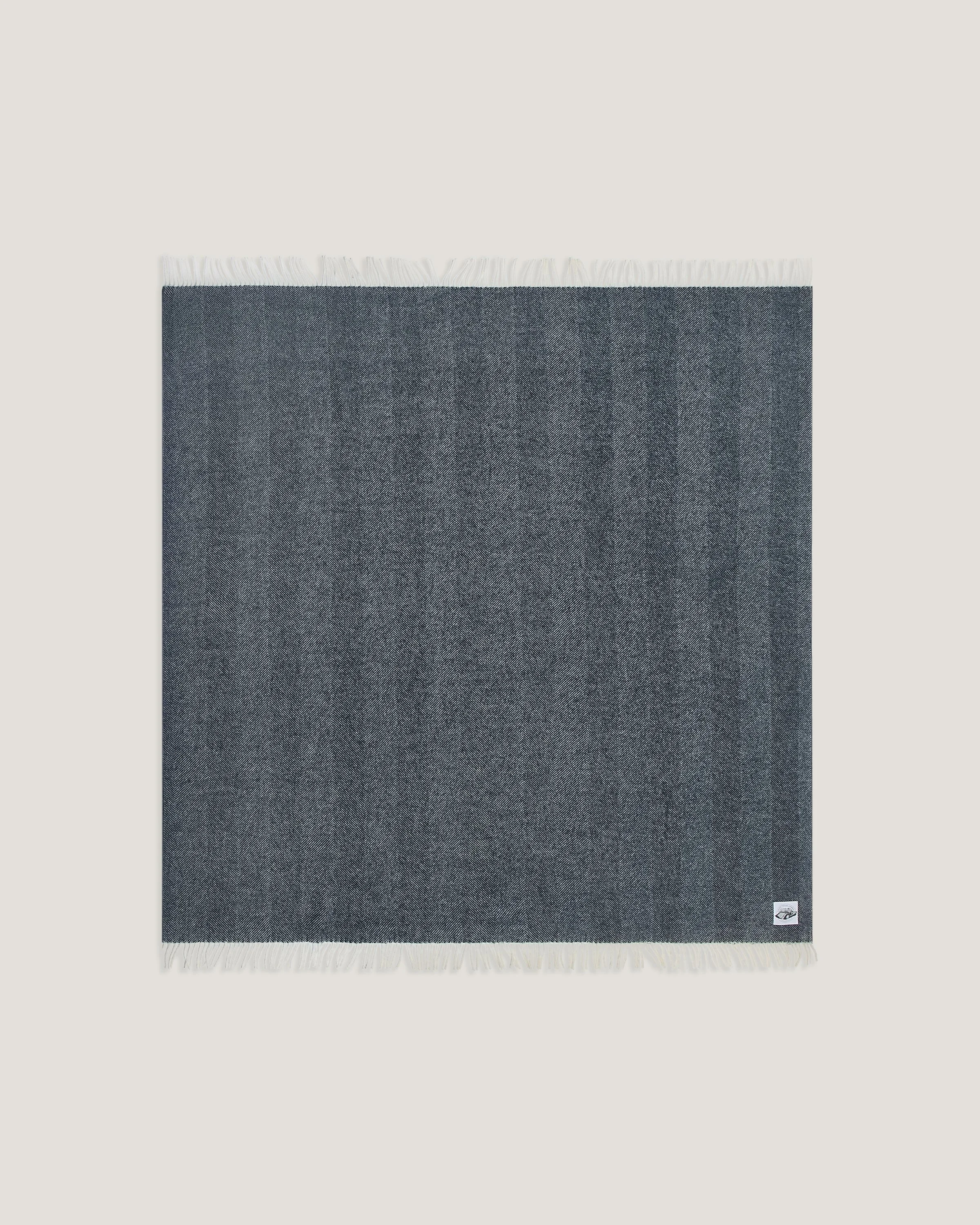 Herringbone Throw in Navy