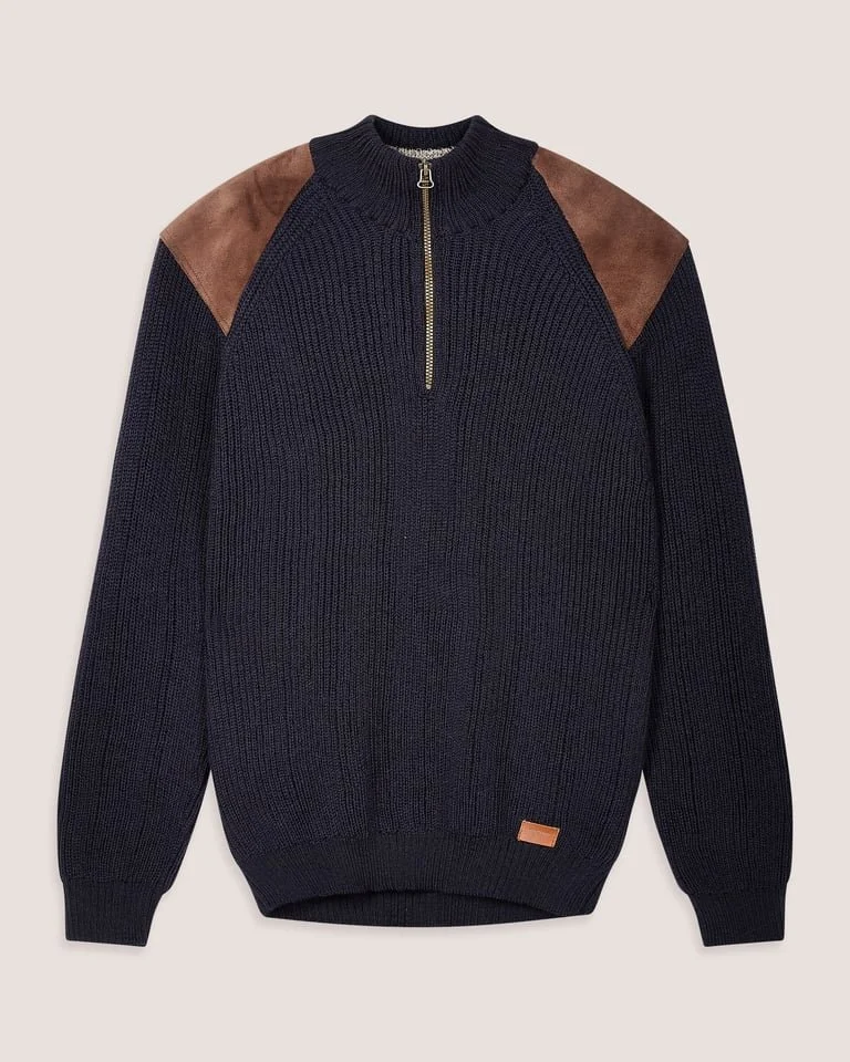Morgan X Peregrine Foxton 1/4 Zip Navy