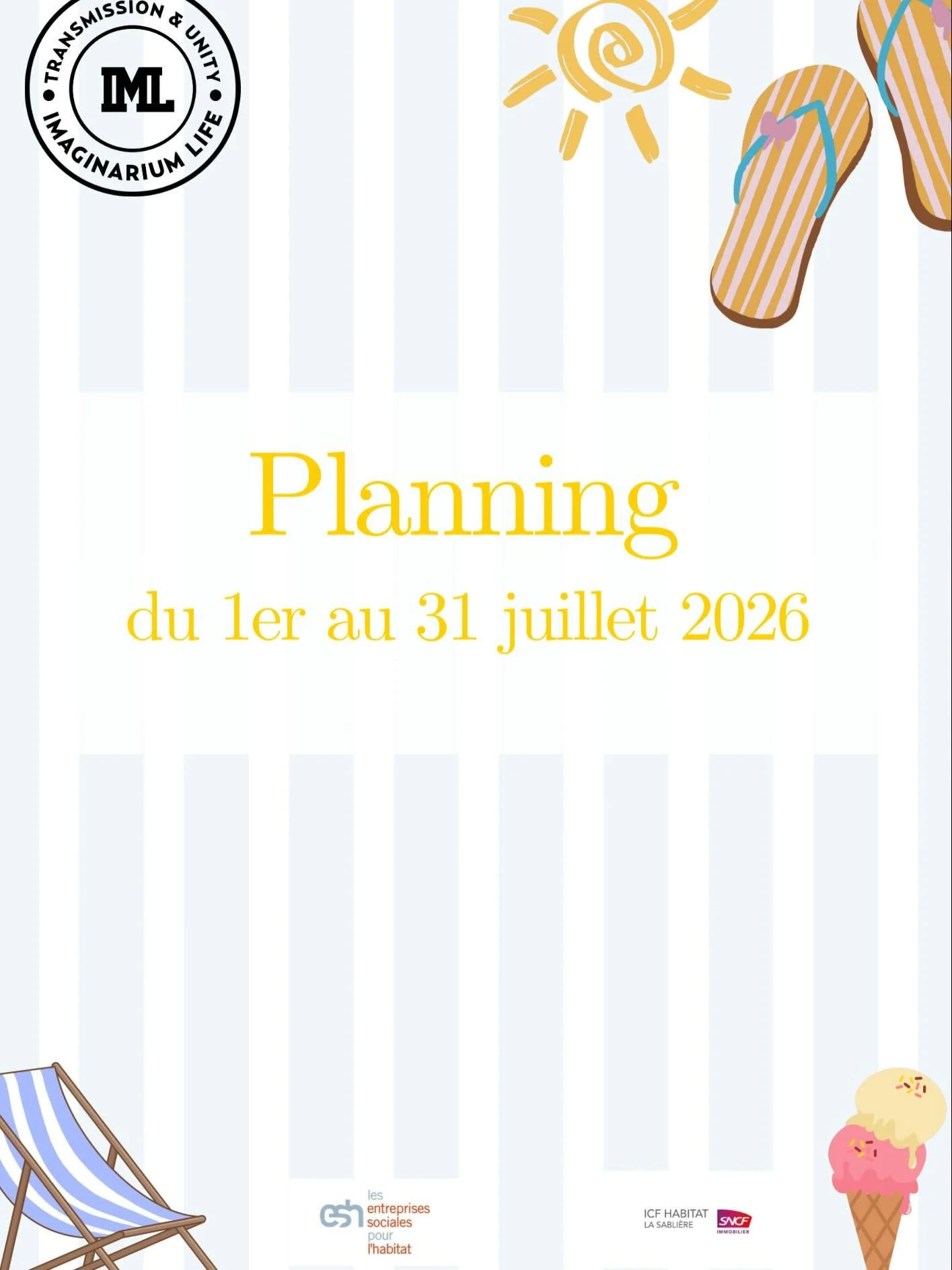 Le planning des vacances de juillet est disponible ☀️