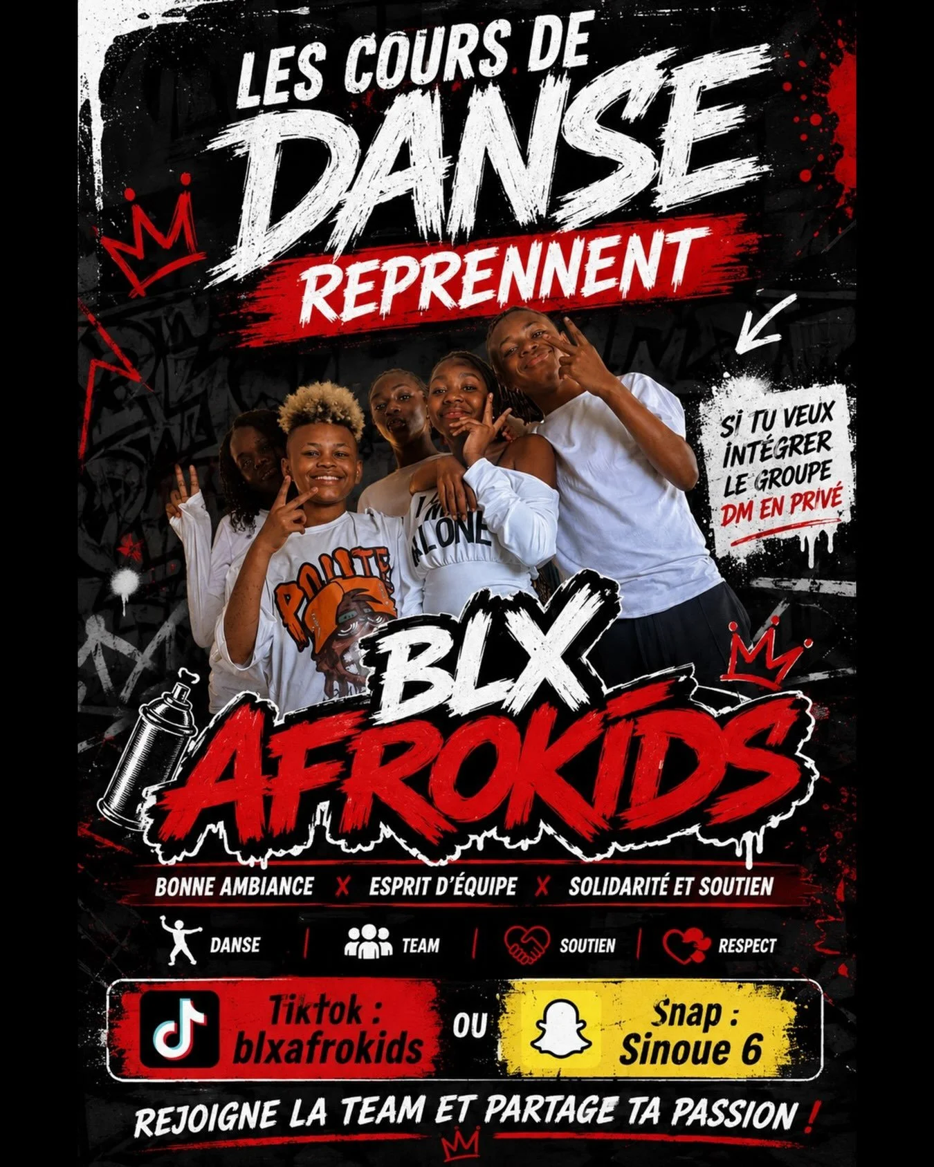 C&rsquo;est parti pour une nouvelle saison avec les BLX Afro Kids et notre professeure de danse, M&eacute;lissa ! 💃🏾✨

Tu souhaites rejoindre la team ? Viens directement nous rencontrer lors des entra&icirc;nements, chaque mercredi de 17h &agrave; 