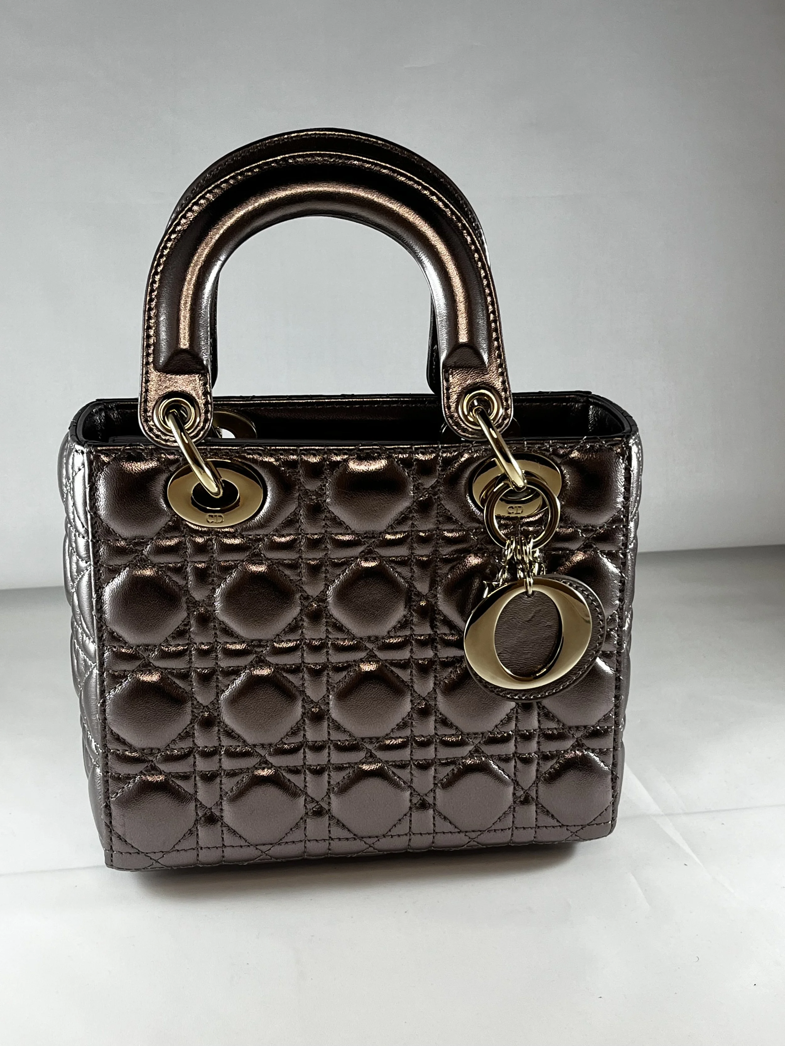Christian Dior Lady Dior Metallic Brown