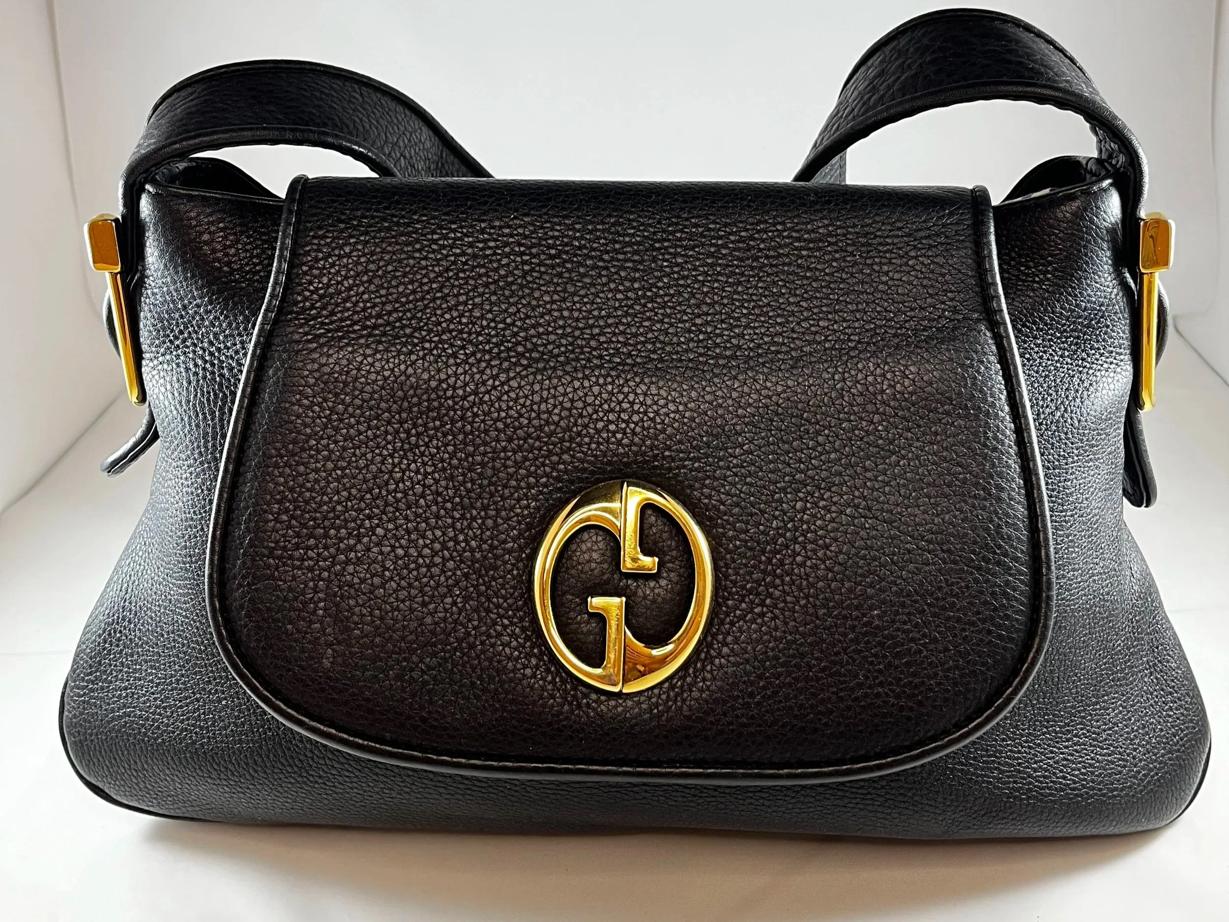 Gucci Interlocking GG Leather Flap Shoulder Bag