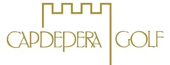 Logo de la Universidad o institución llamada Capdepera Golf con un castillo estilizado.