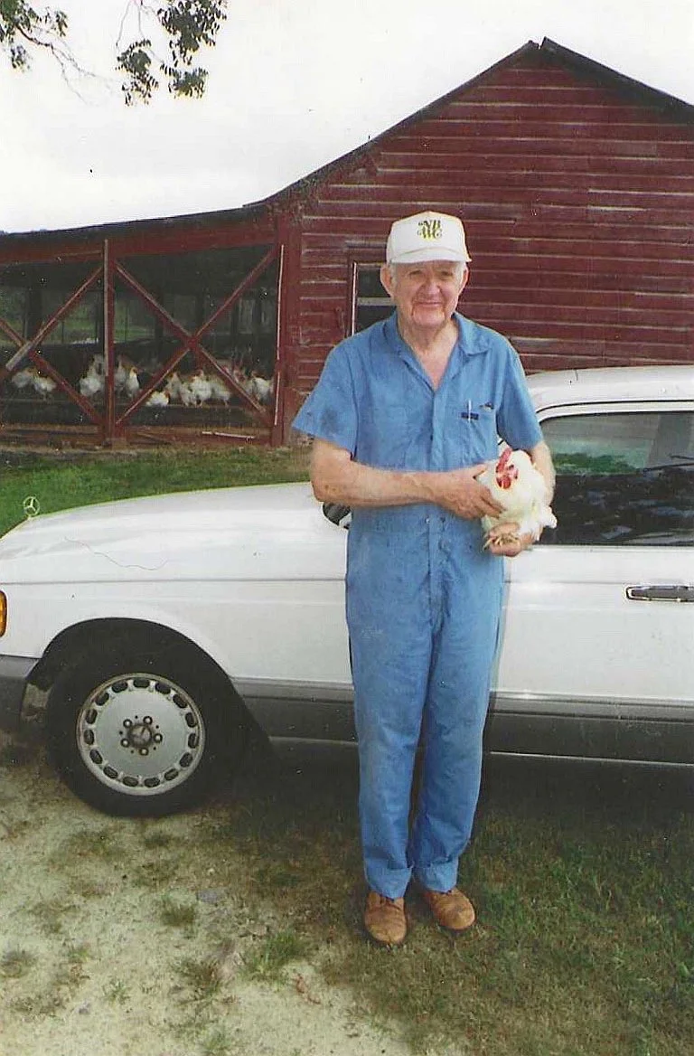 Burley Grimes and chicken