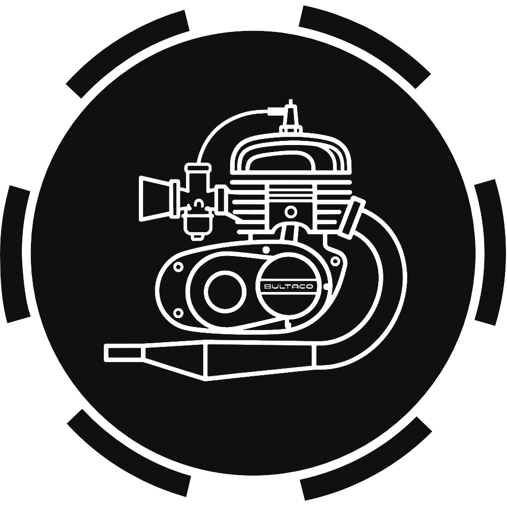 dibujo de un motor de 2 tiempos