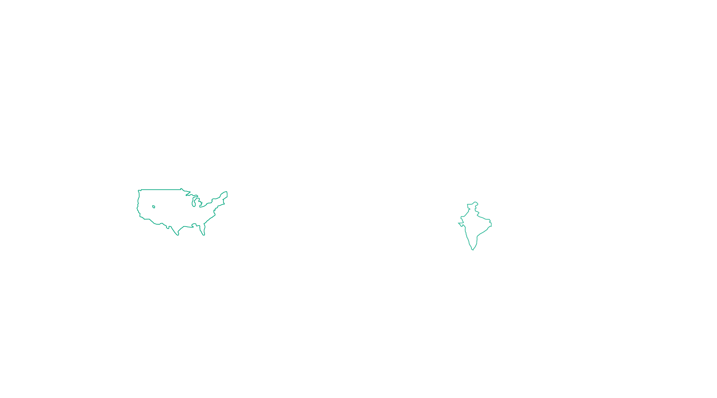 Map with outlines custom for Computer Data Inc