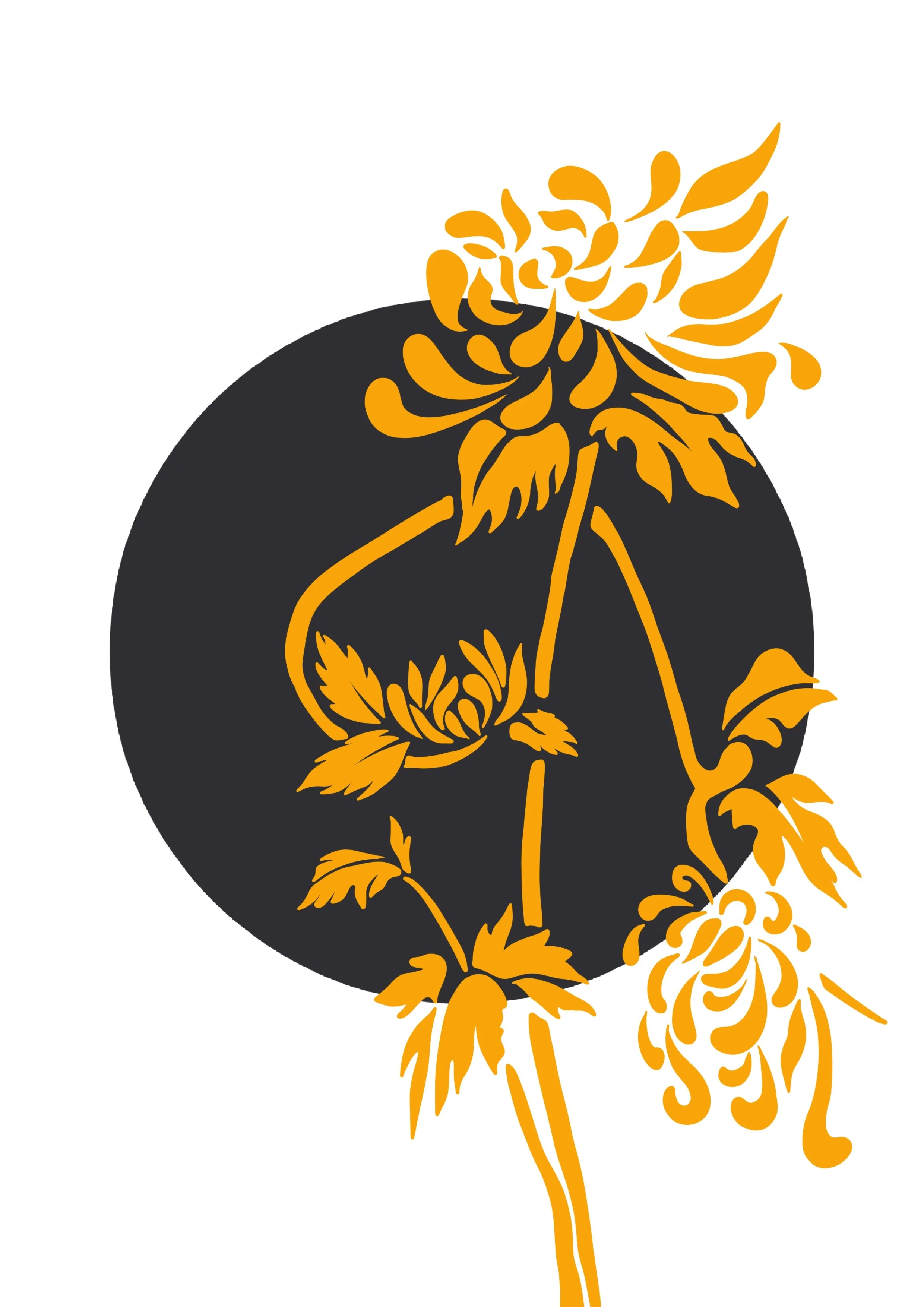 菊 Chrysanthemum - A digital interpretation of autumn solitude, expressing perseverance through calmness and beauty through endurance.