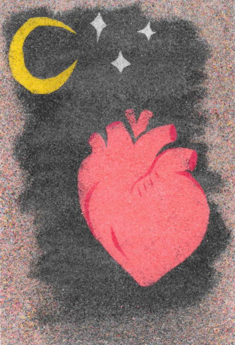 Heart Sand Drawing - So We'll Go No More A Roving