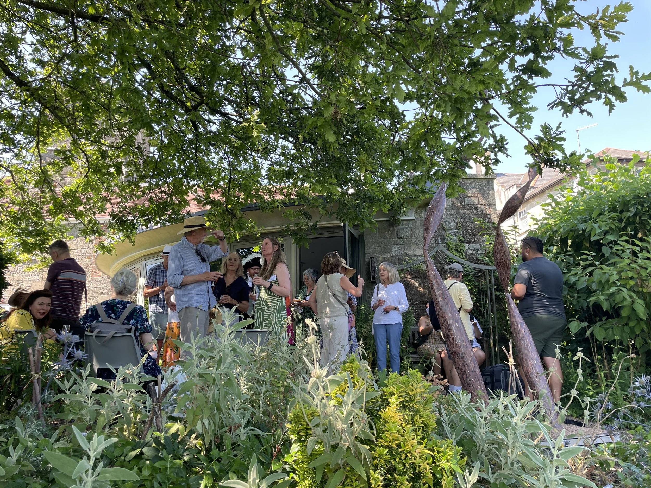 Opening at Gold Hill Museum. Rebecca Newnham's sculpture Quercus Edition.