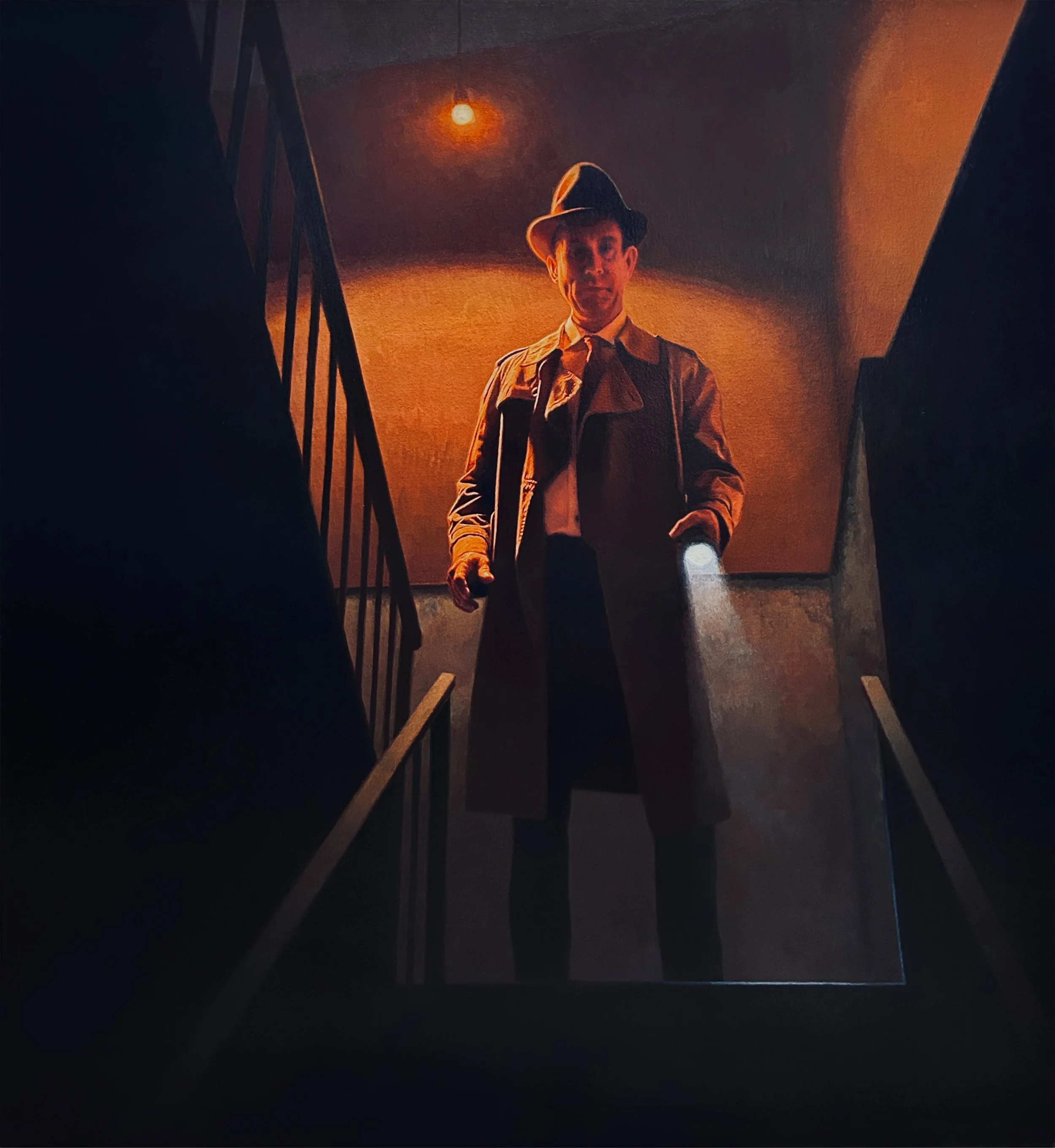 'The Staircase'.
2025.
Acrylic on canvas.
26" x 24"