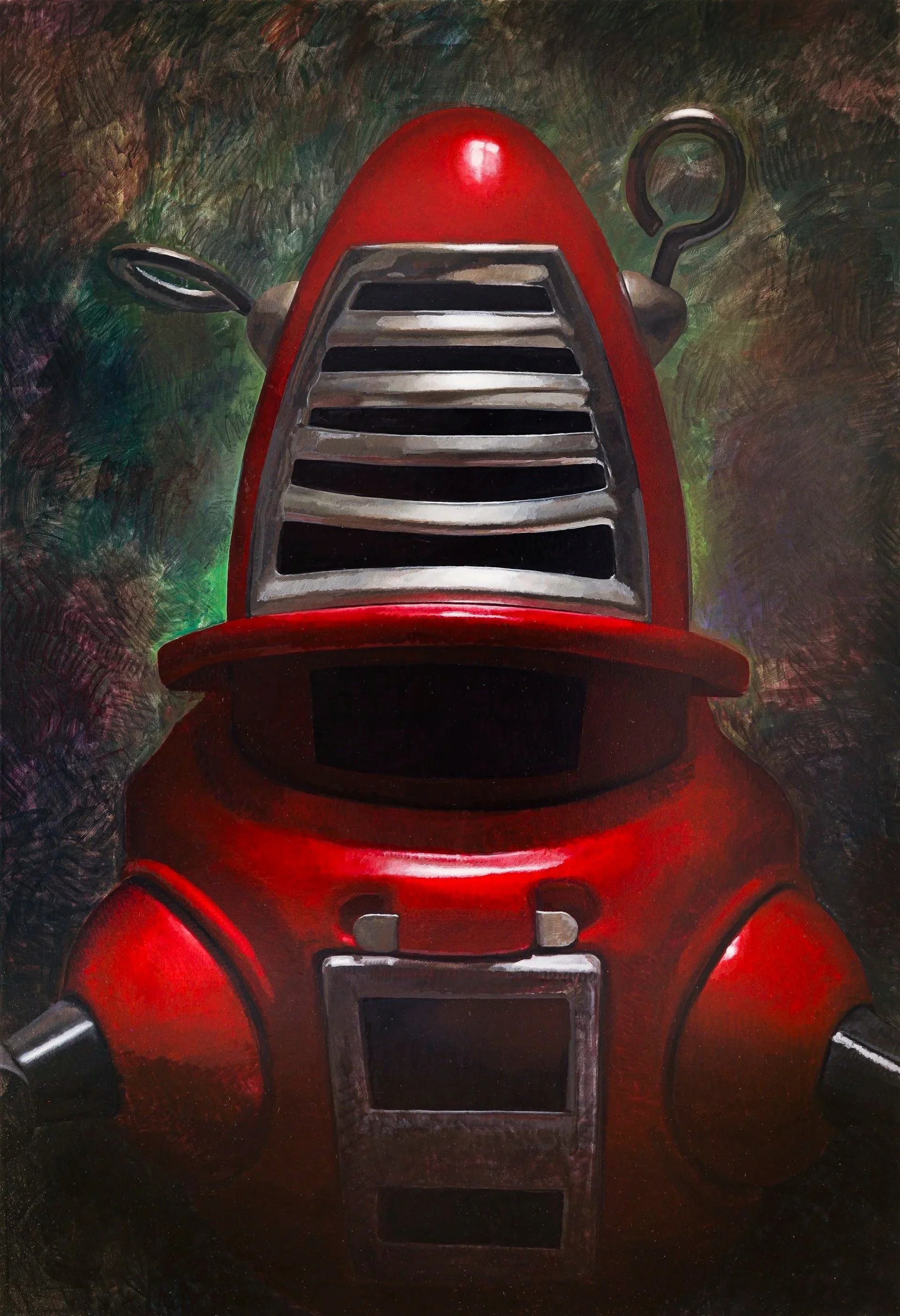 'Planet Robot'.
2024.
Acrylic on canvas.
72" x 48"
