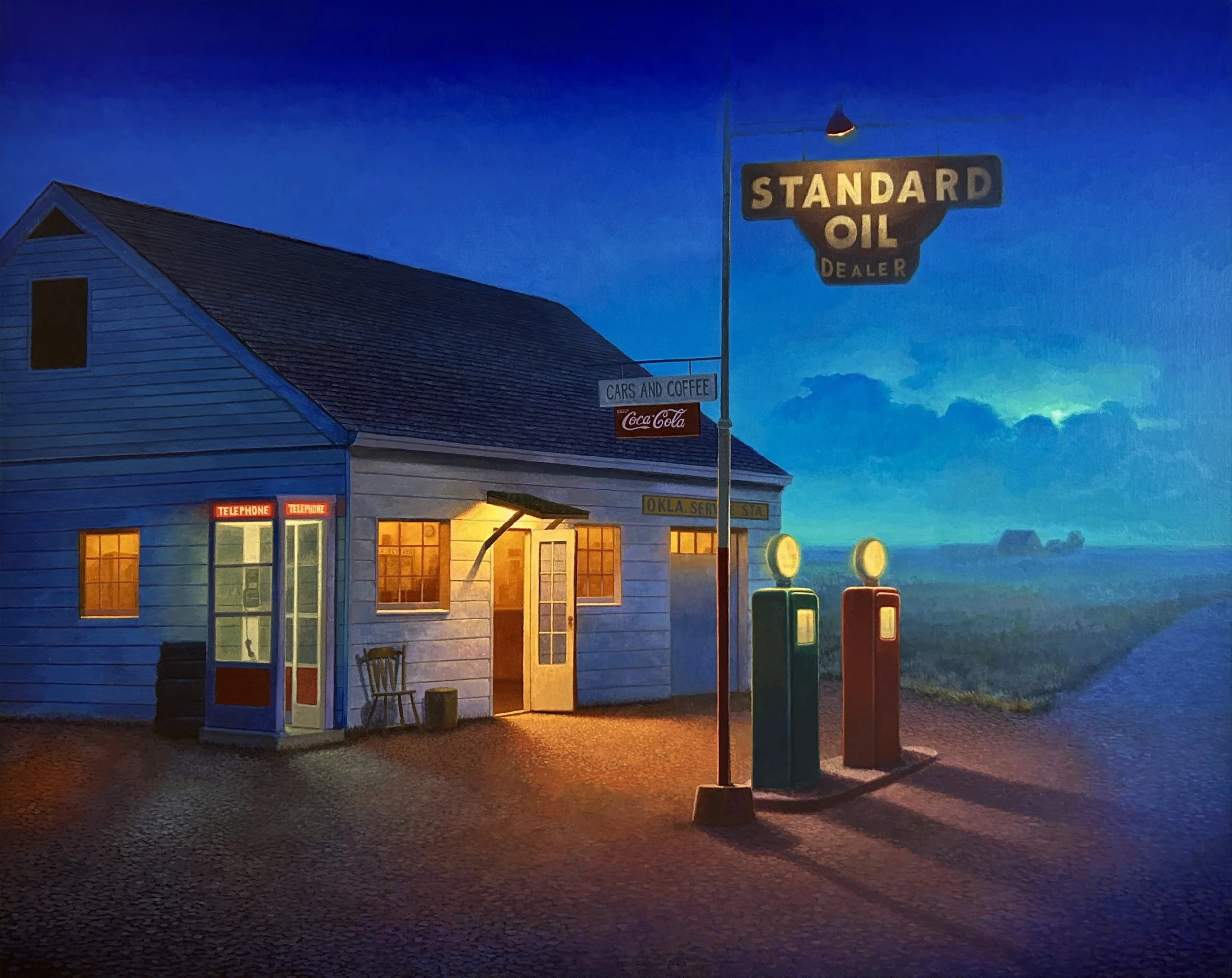 'The last stop'.
2026.
Acrylic on canvas.
24" x 30"