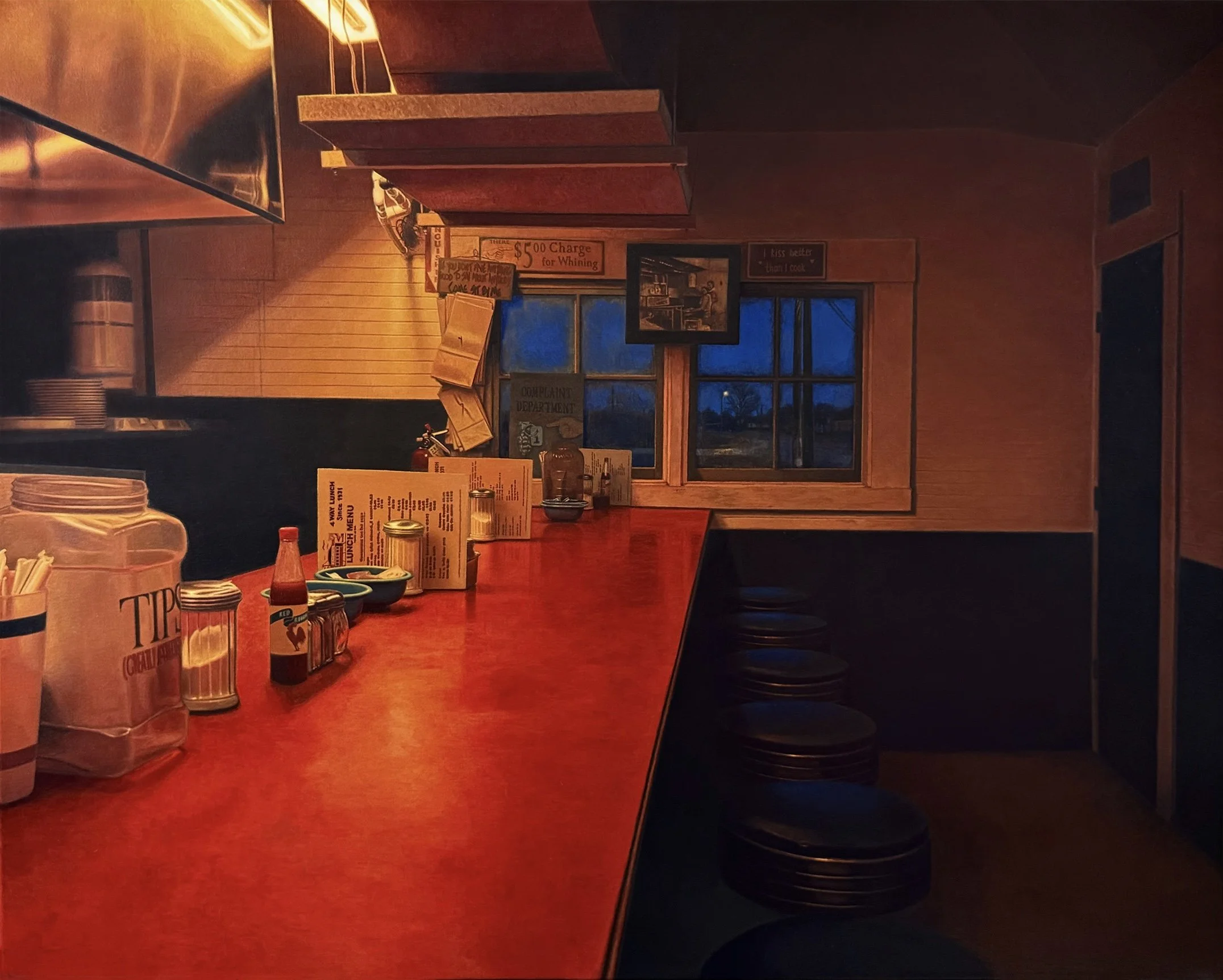 'Call It A Night'.
2026.
Acrylic on canvas.
24" x 30"