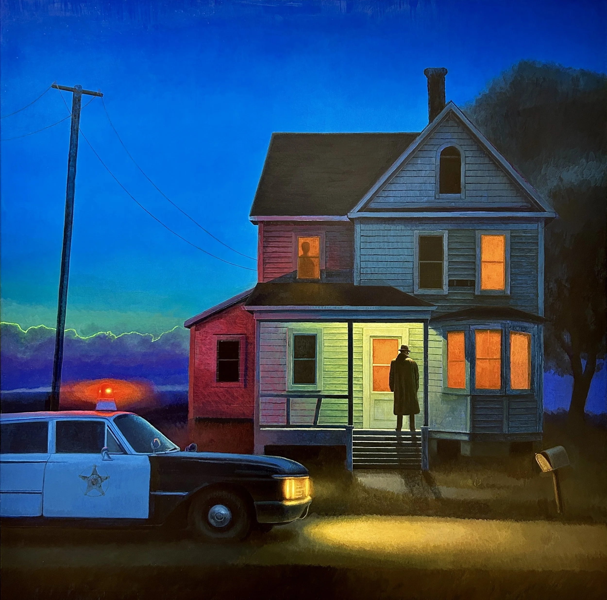 'The Visit'.
2025.
Acrylic on canvas.
36" x 36"