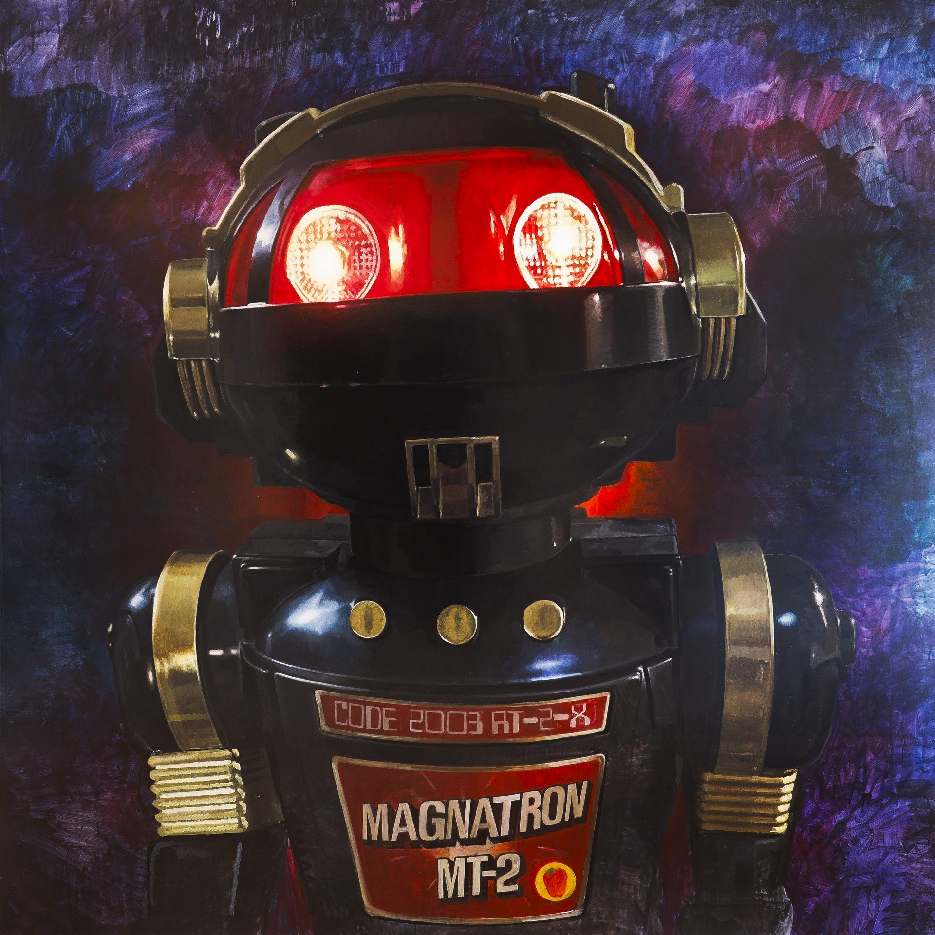 'Magnatron MT-2 Robot'.
2024.
Acrylic on canvas.
72" x 72"
