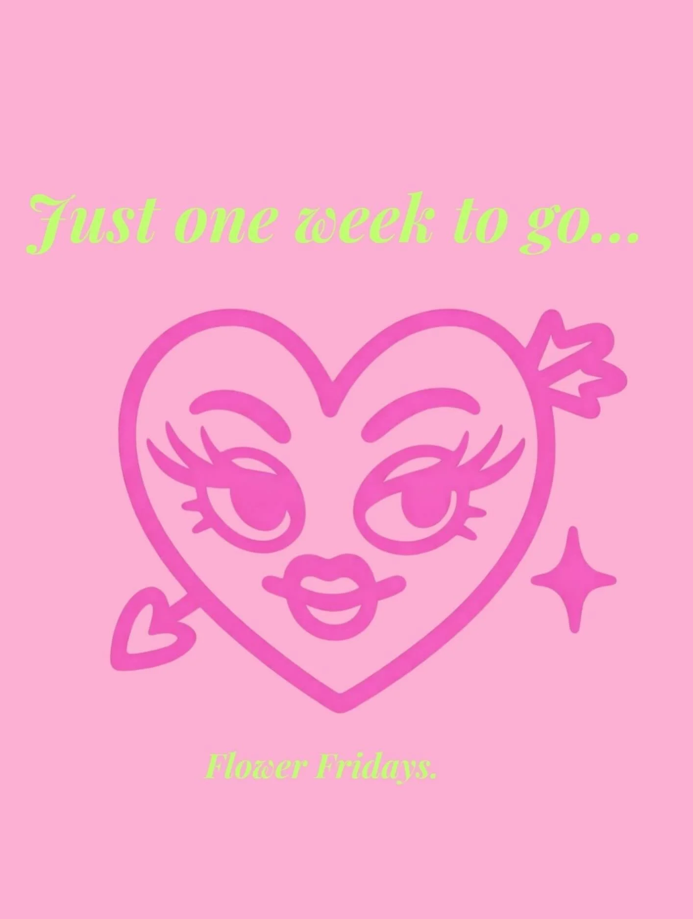 ONE WEEK TO GO 💘

Just one week until Valentine&rsquo;s Day&hellip; this is your friendly reminder to order the flowers 🌹

Flower Fridays is still taking Valentine&rsquo;s Day pre-orders, but after a huge influx of orders over the past few days, I&