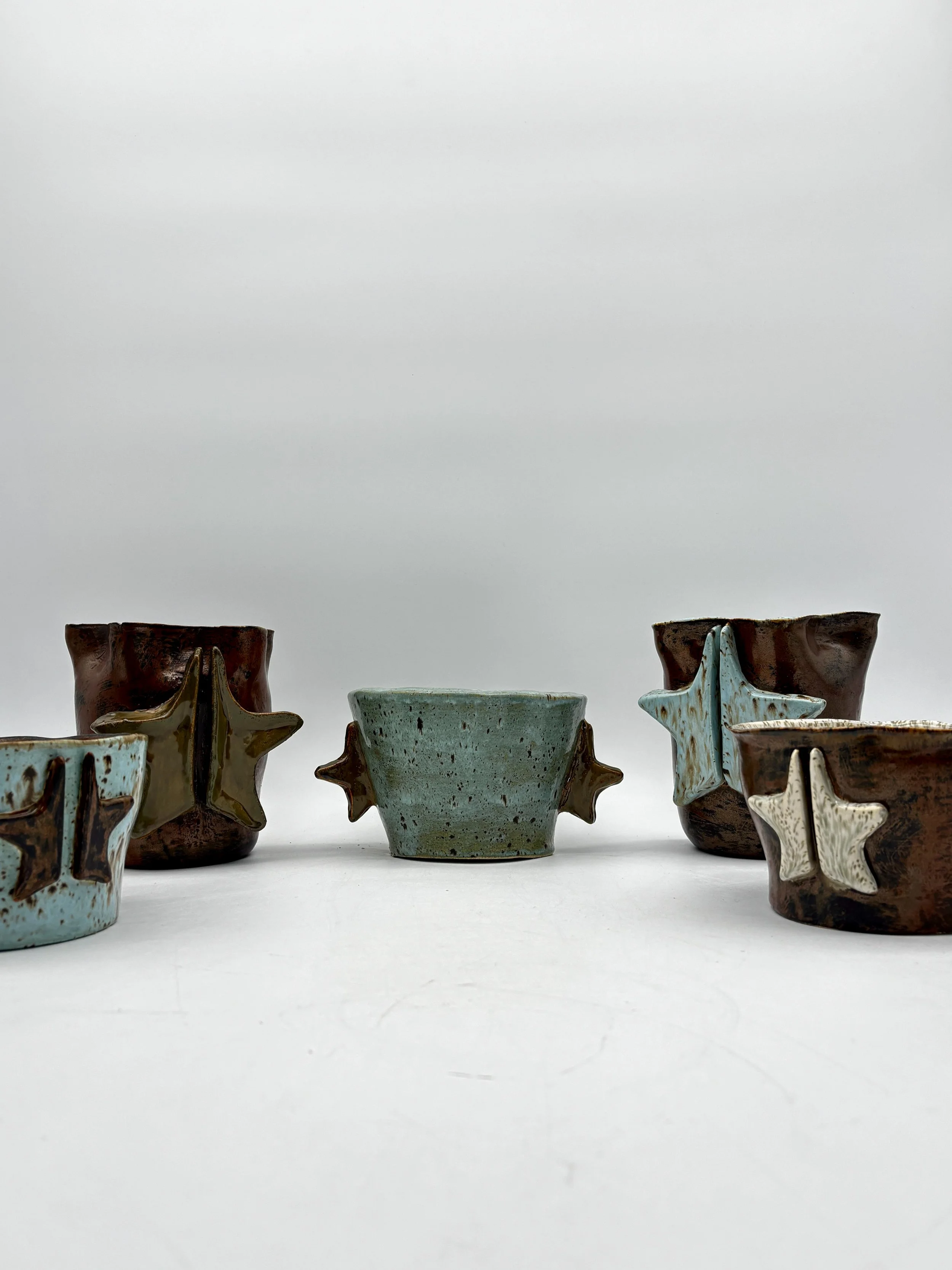 Star Plasma Vessels #1-5, 2026.

ceramic.