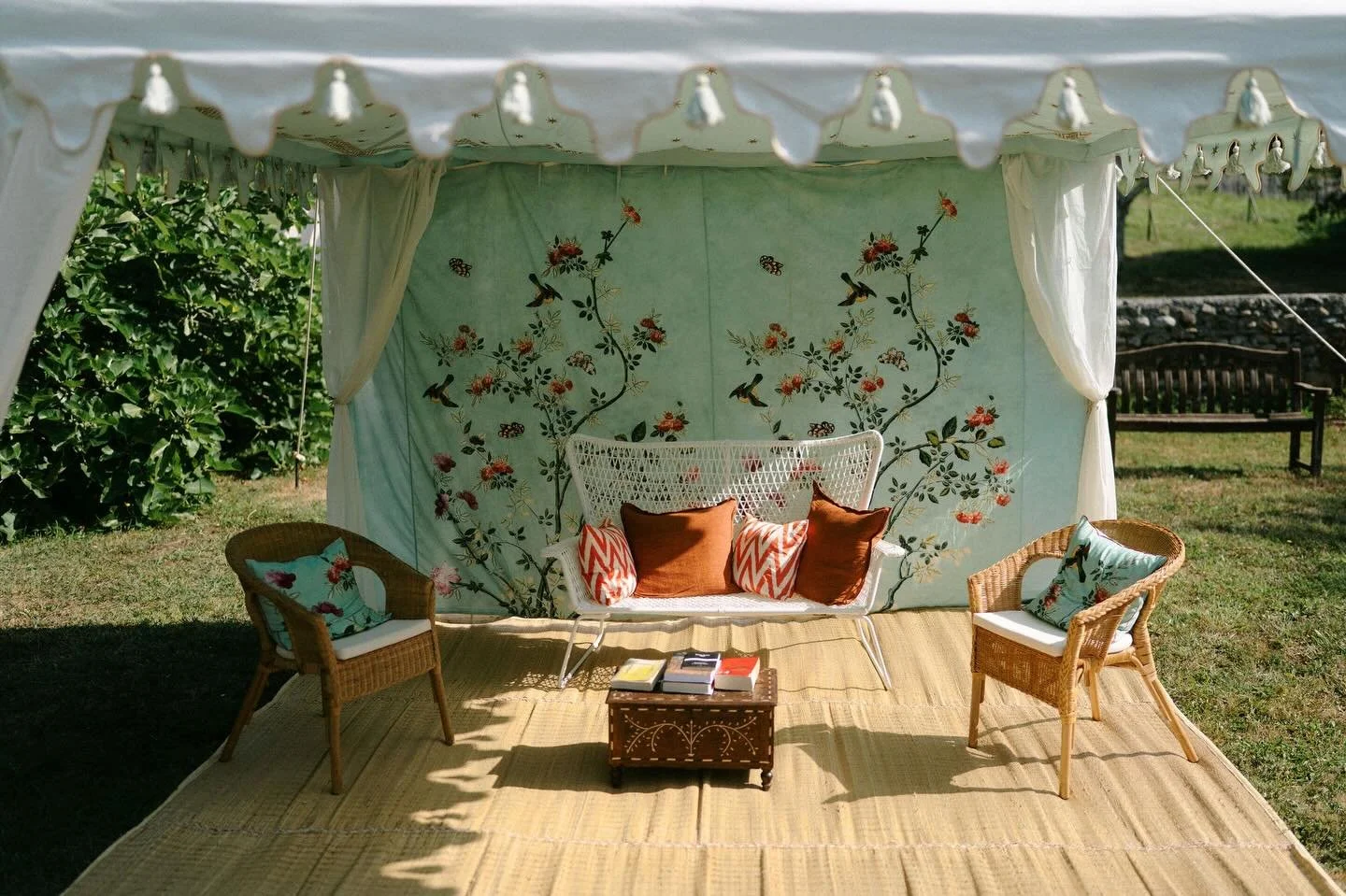 Taking a moment to appreciate our gorgeous Indian tent from @rajtentclub that was such a fabulous feature of Summer Camp last year. Looking forward to having it back again this summer. I wonder what books will be read and conversations will be happen