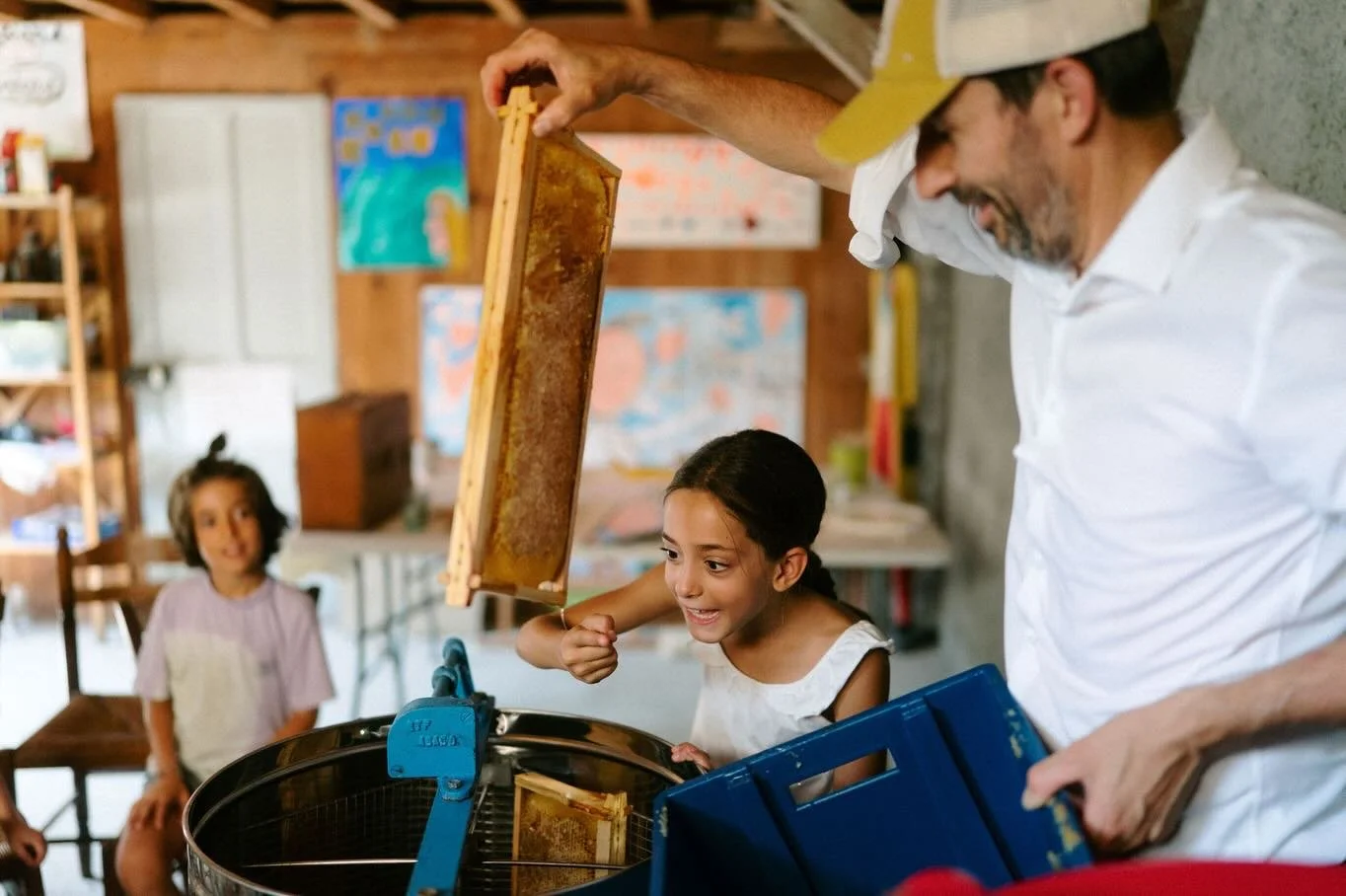 Our beekeeping and honey-making workshops were one of the highlights of Summer Camp last year, an opportunity for children growing up in cities to learn more about the natural world and get their own taste of real honey, fresh from the hive in all it