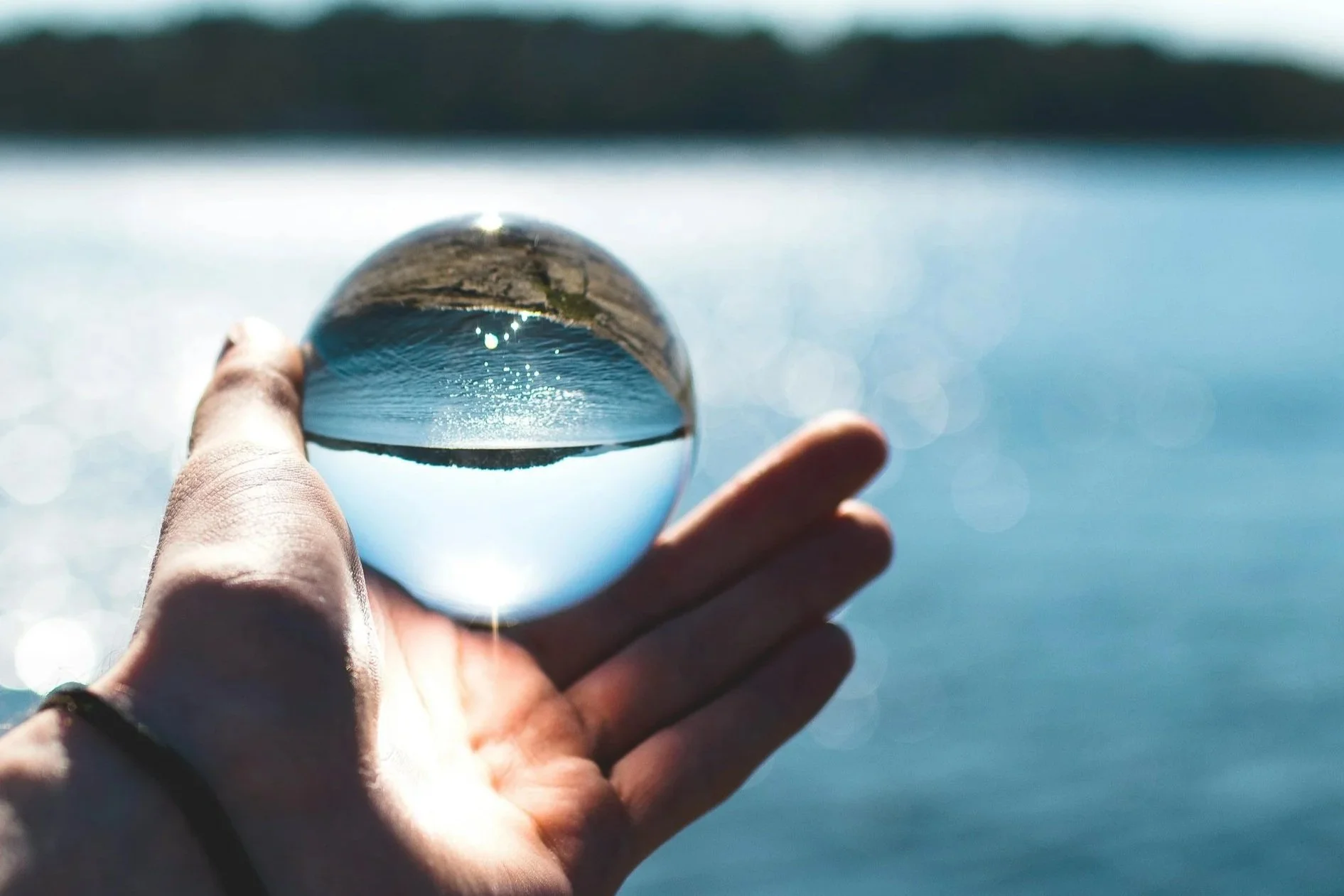 Magnifying ball signifying clarity