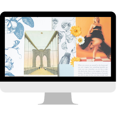 computer monitor with colorful brand showing consistency across platforms