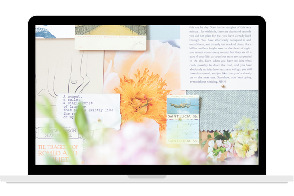 Laptop with colorful brand showing consistency in brand across platforms