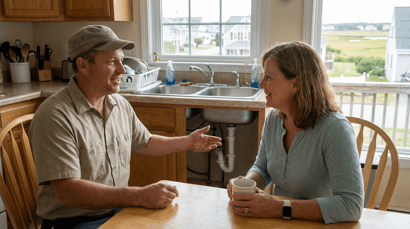 Visuel : une bonne explication permet d’éviter les surprises lors du débouchage.