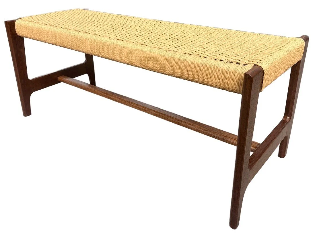 Walnut Paper Cord Bench