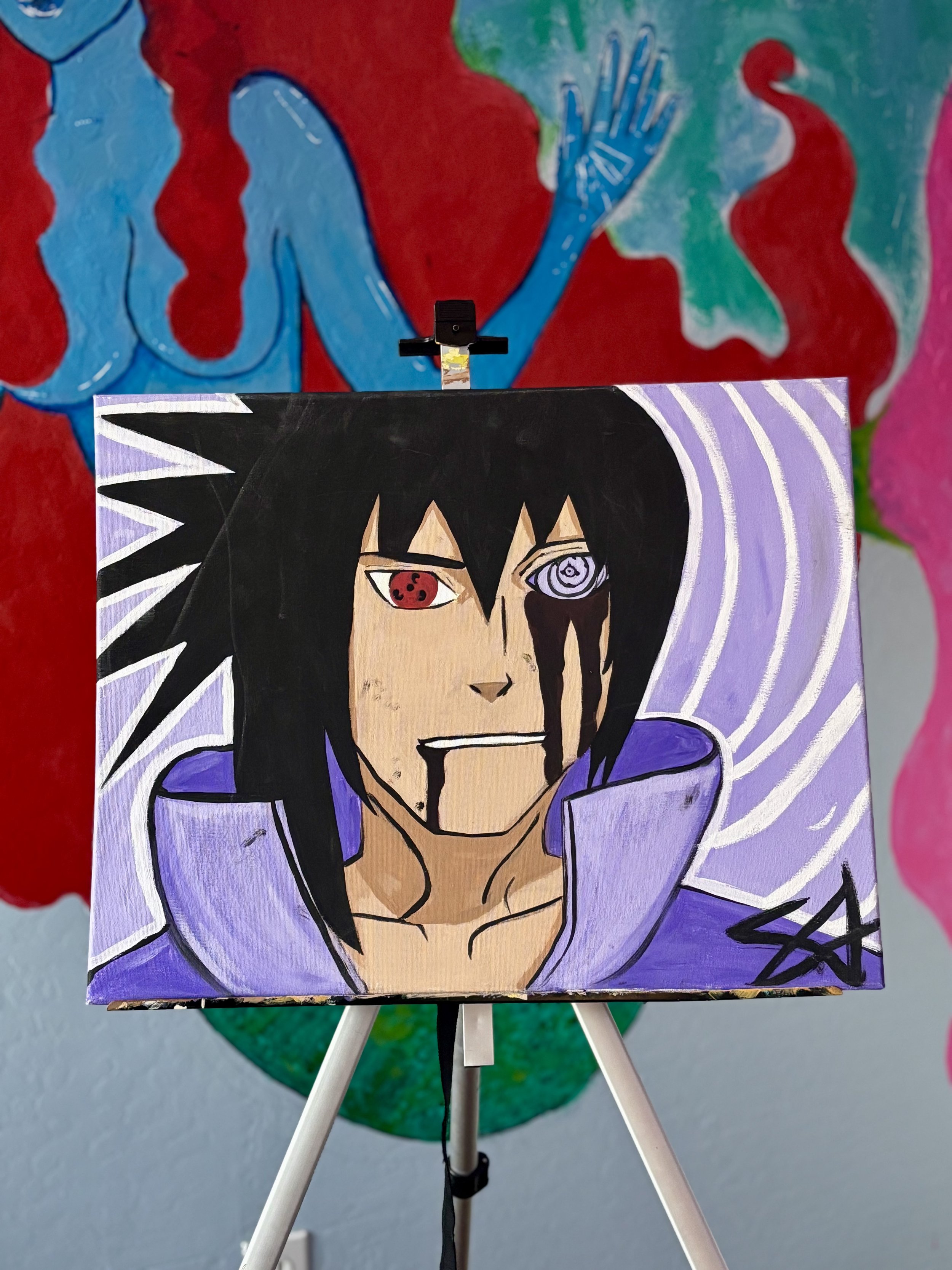 Sasuke Rinnegan Acrylic Painting
