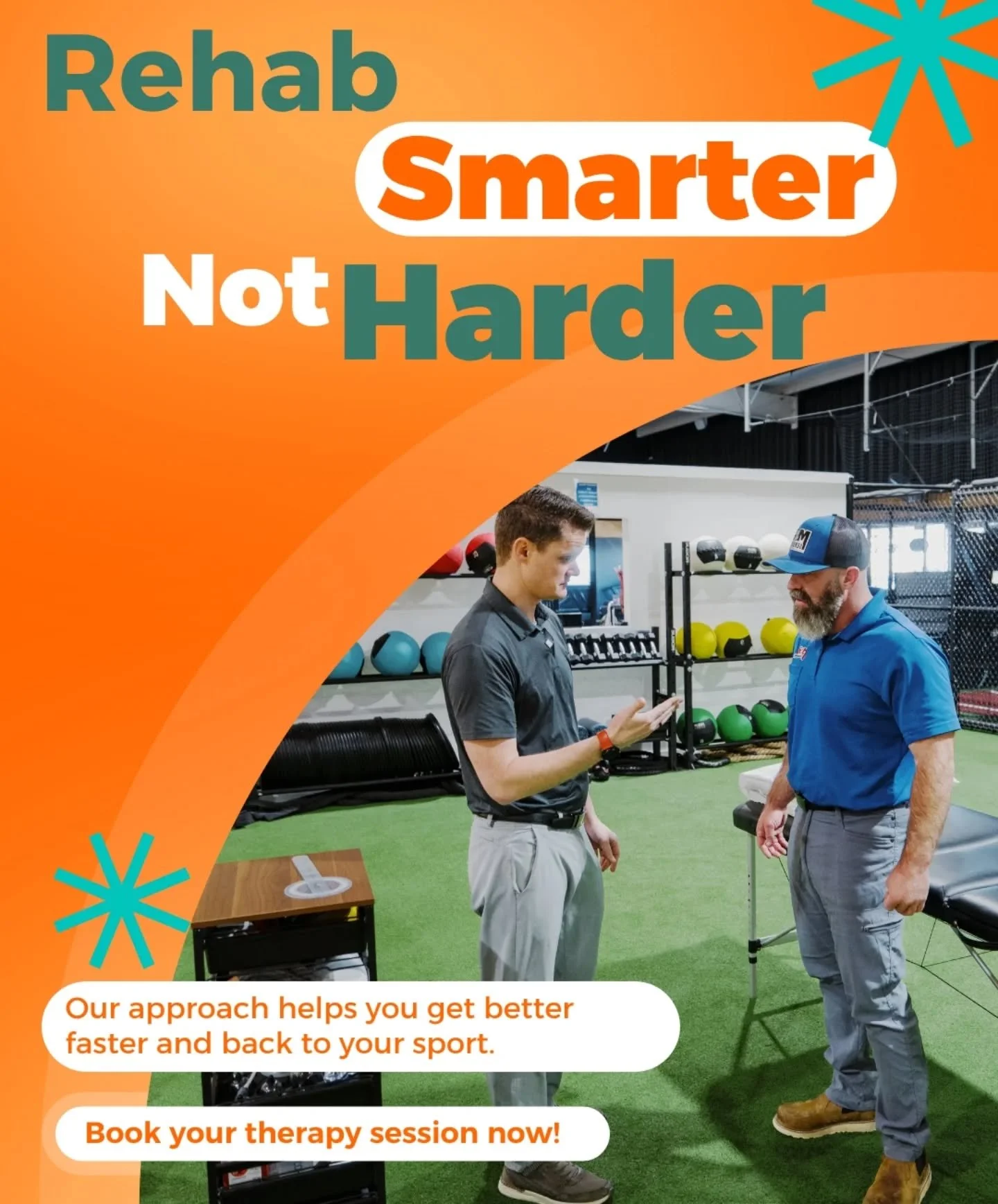 Rehab Smarter, Not Harder! 🚀 Our approach gets you back to your sport faster with targeted, efficient therapy.

Ready to move better without the grind?
Book your session now and feel the difference! 💪

 #rehabsmarter #physicaltherapy #sportsrehab #