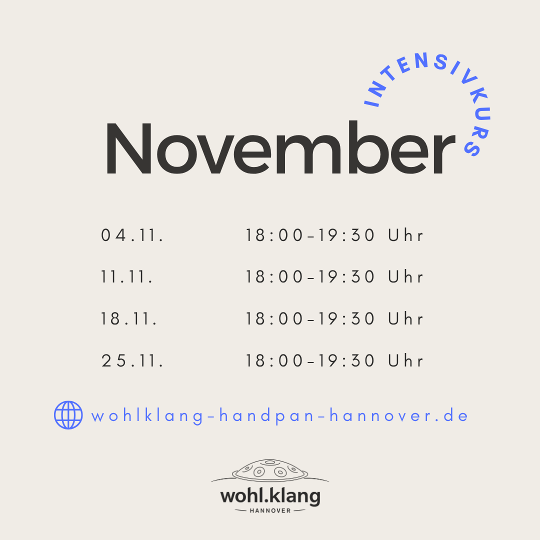 Kursstart Handpan Intensivkurs November 2026