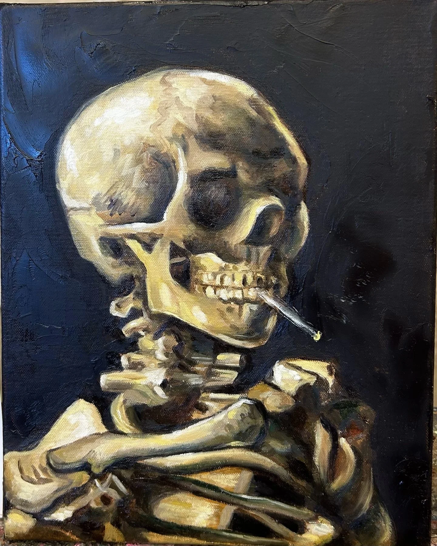 Copy of Van Gogh's - Skull of a Skeleton with Burning Cigarette | 2023