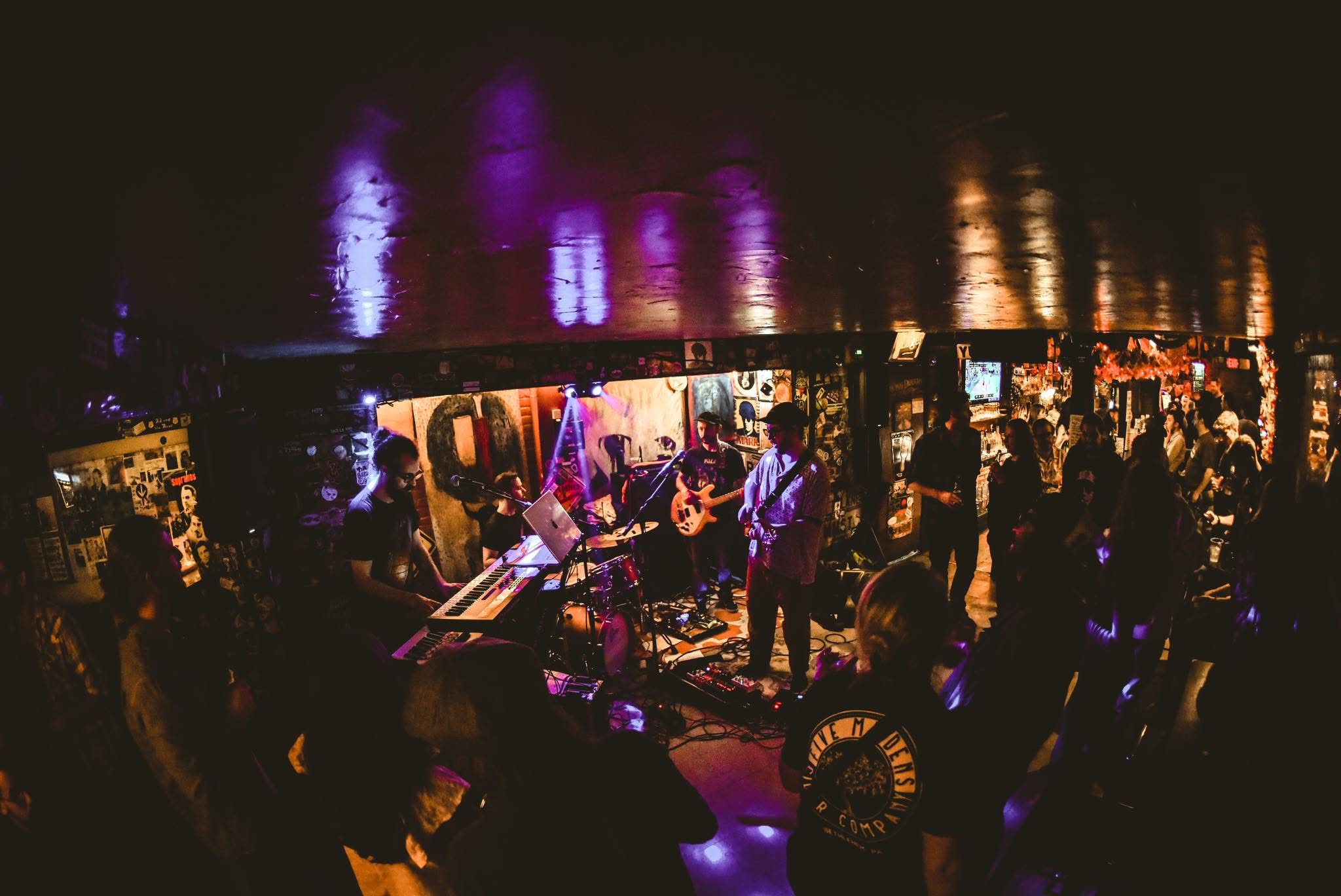 Balcony view of the band