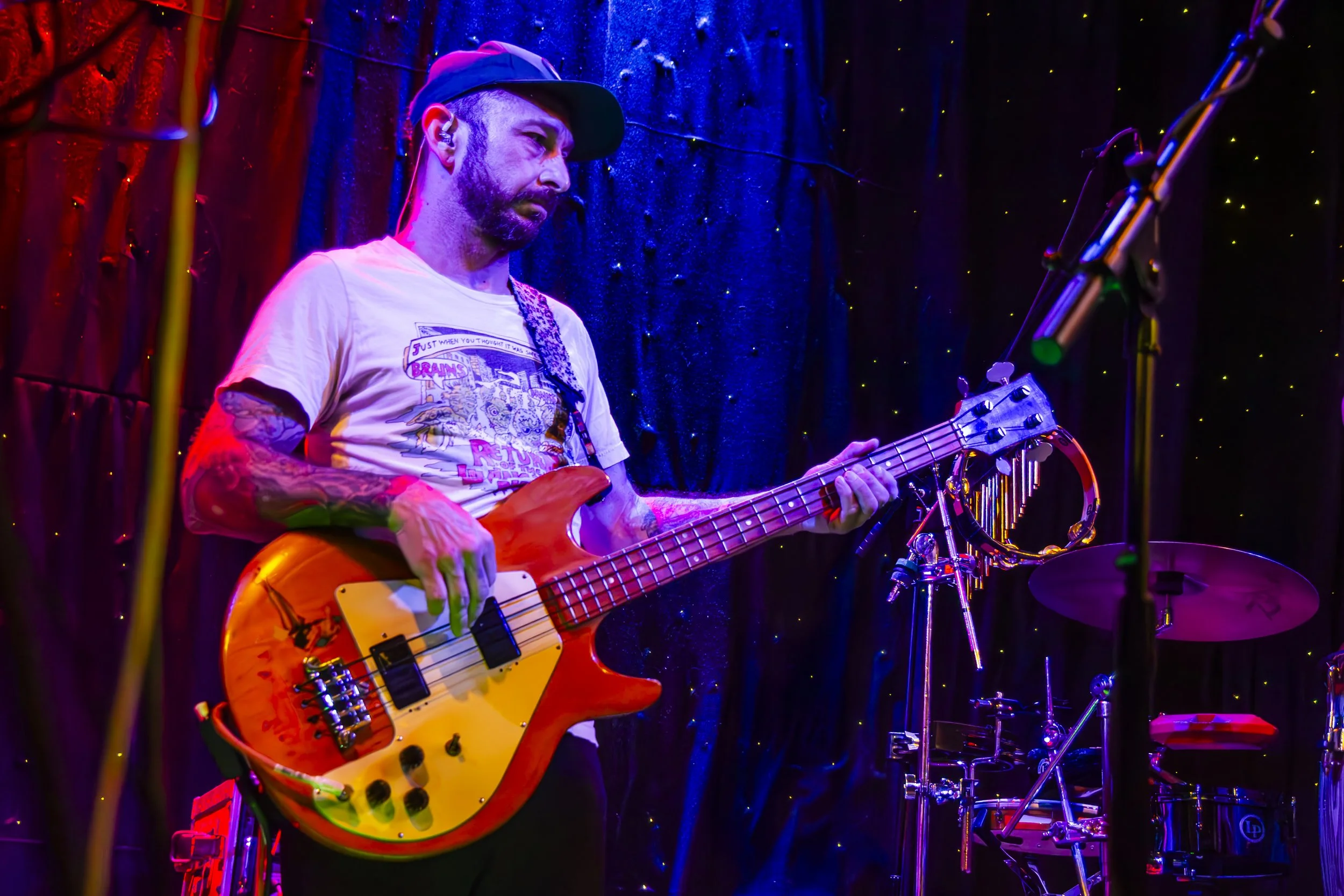 Seth on bass full shot by Alexander Grande Photography