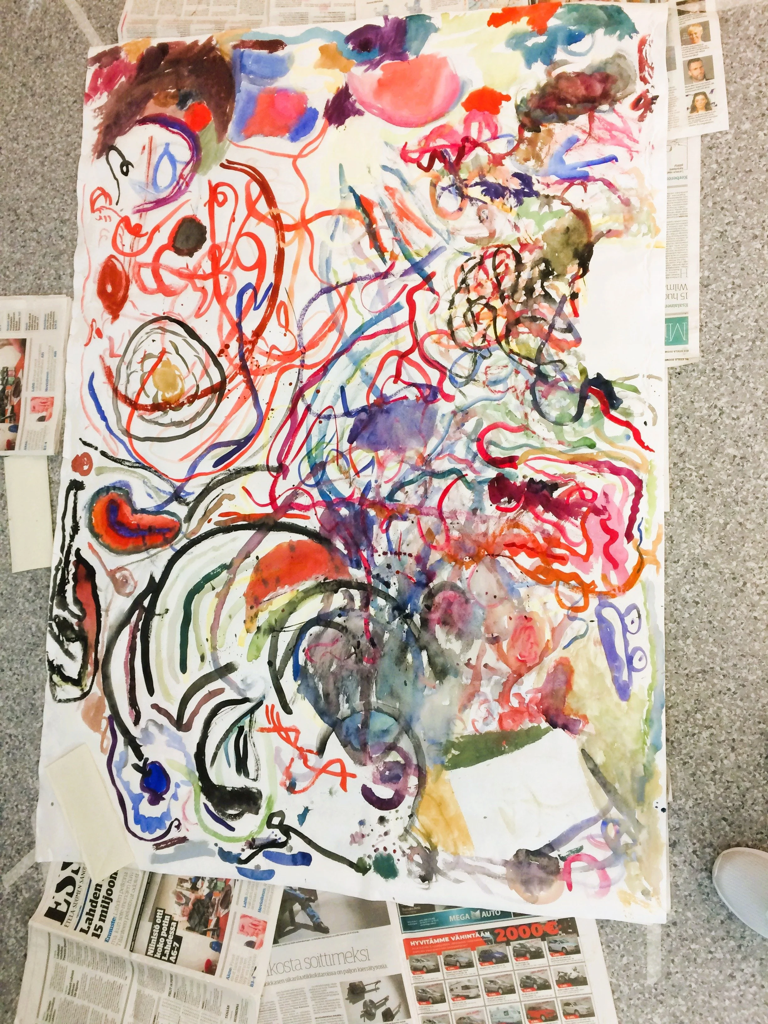 koululaisten yhteisteos