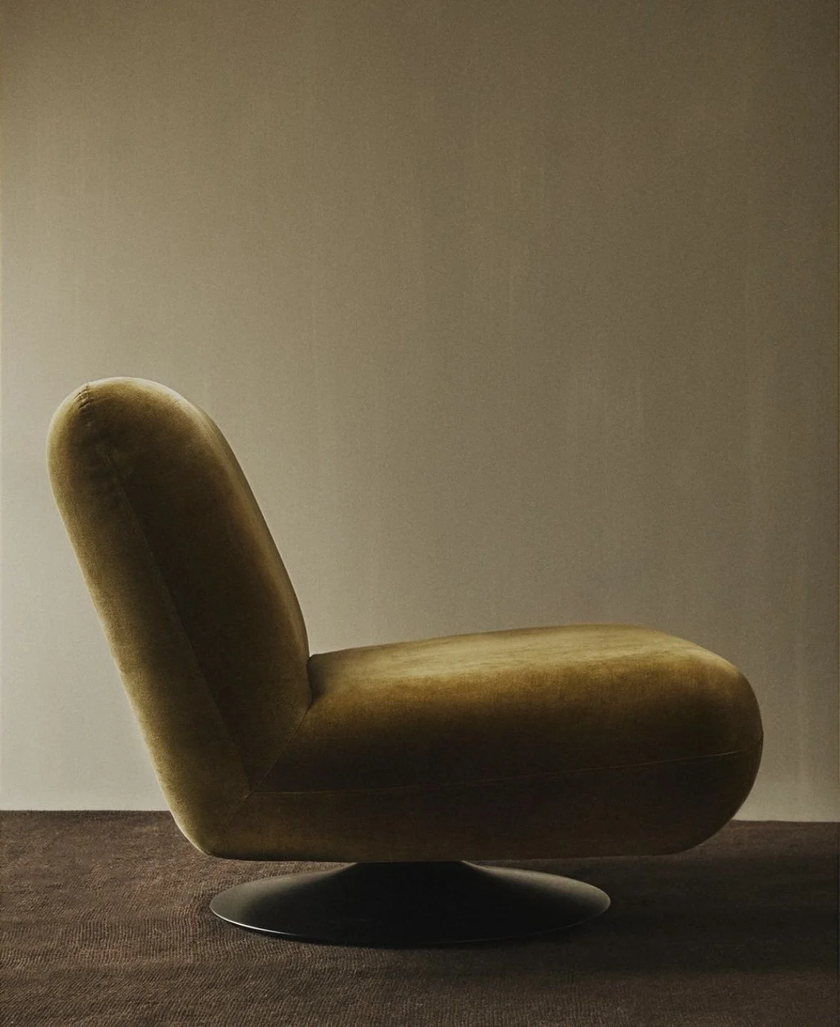 Fauteuil pivotant velours