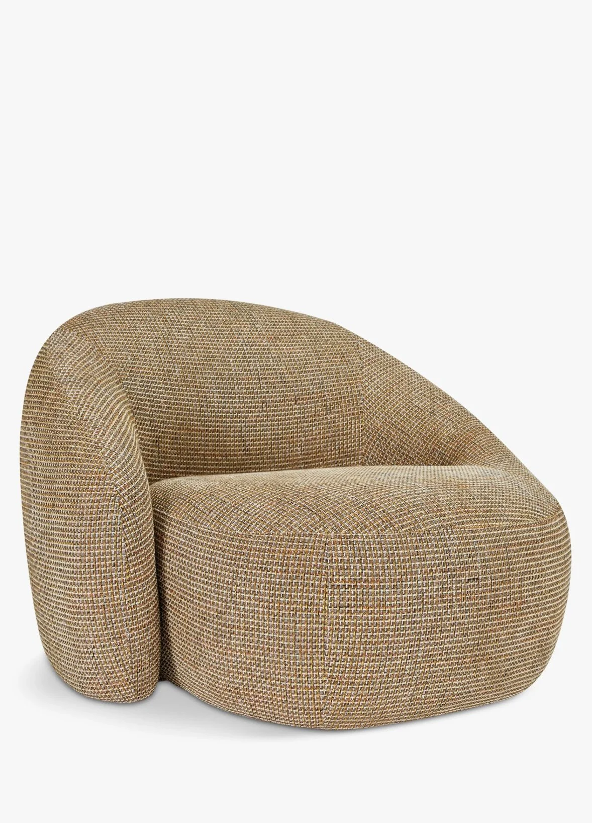 Noa-Fauteuil en tweed jaune Miami
