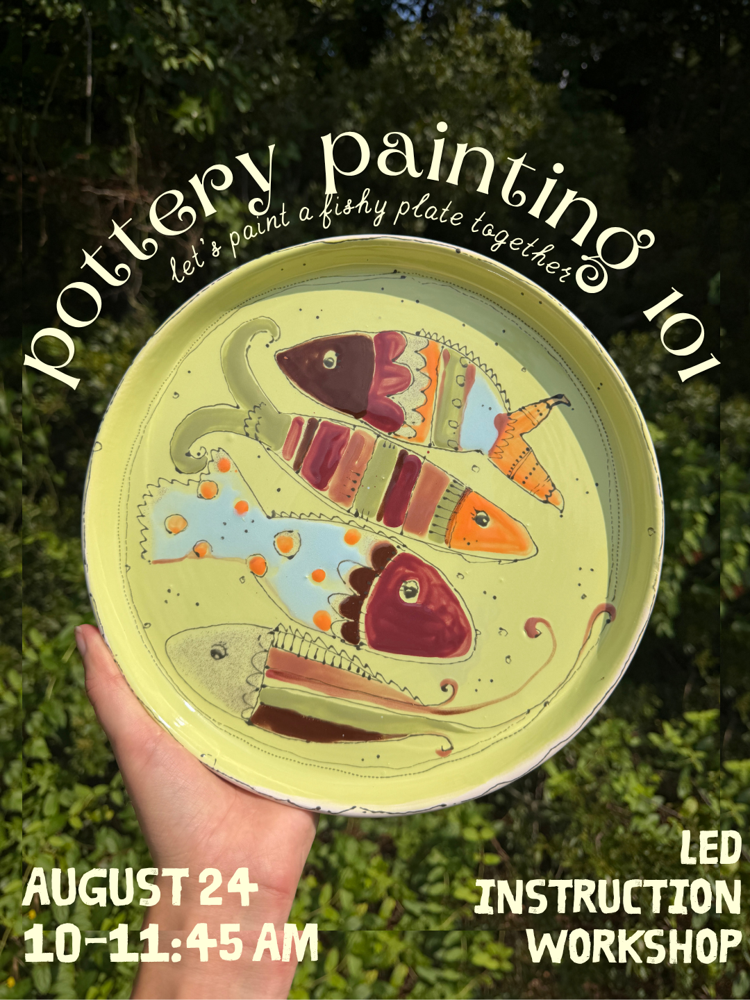 Pottery Painting 101: Fishy Plates