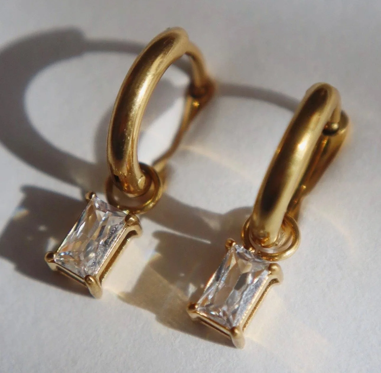Diamond hoop earrings