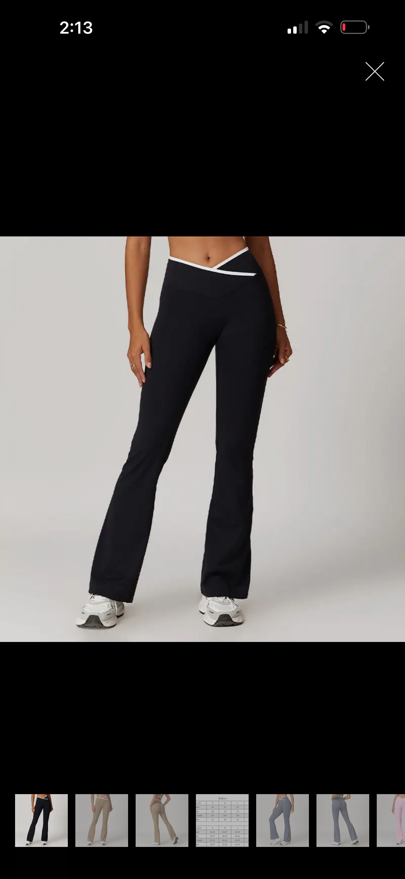 Black Crossover High-Waisted Flared Leggings